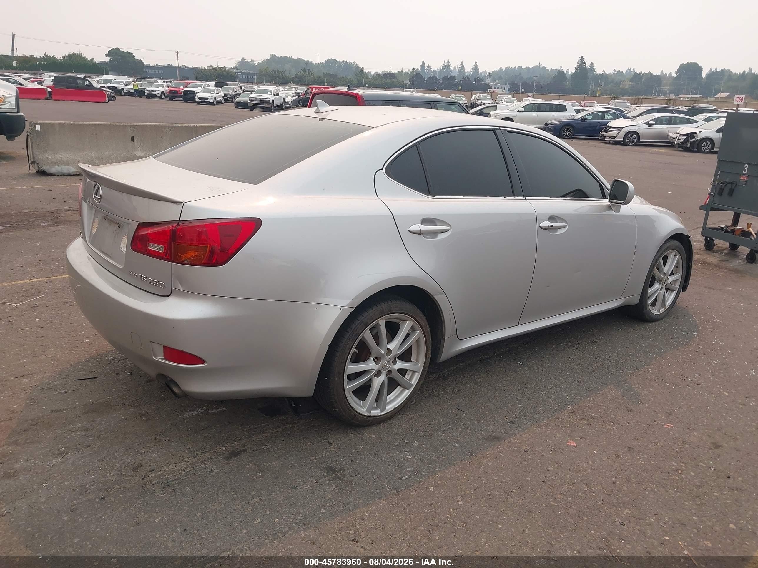 2007 Lexus Is 250   Silver vin: JTHCK262575009140