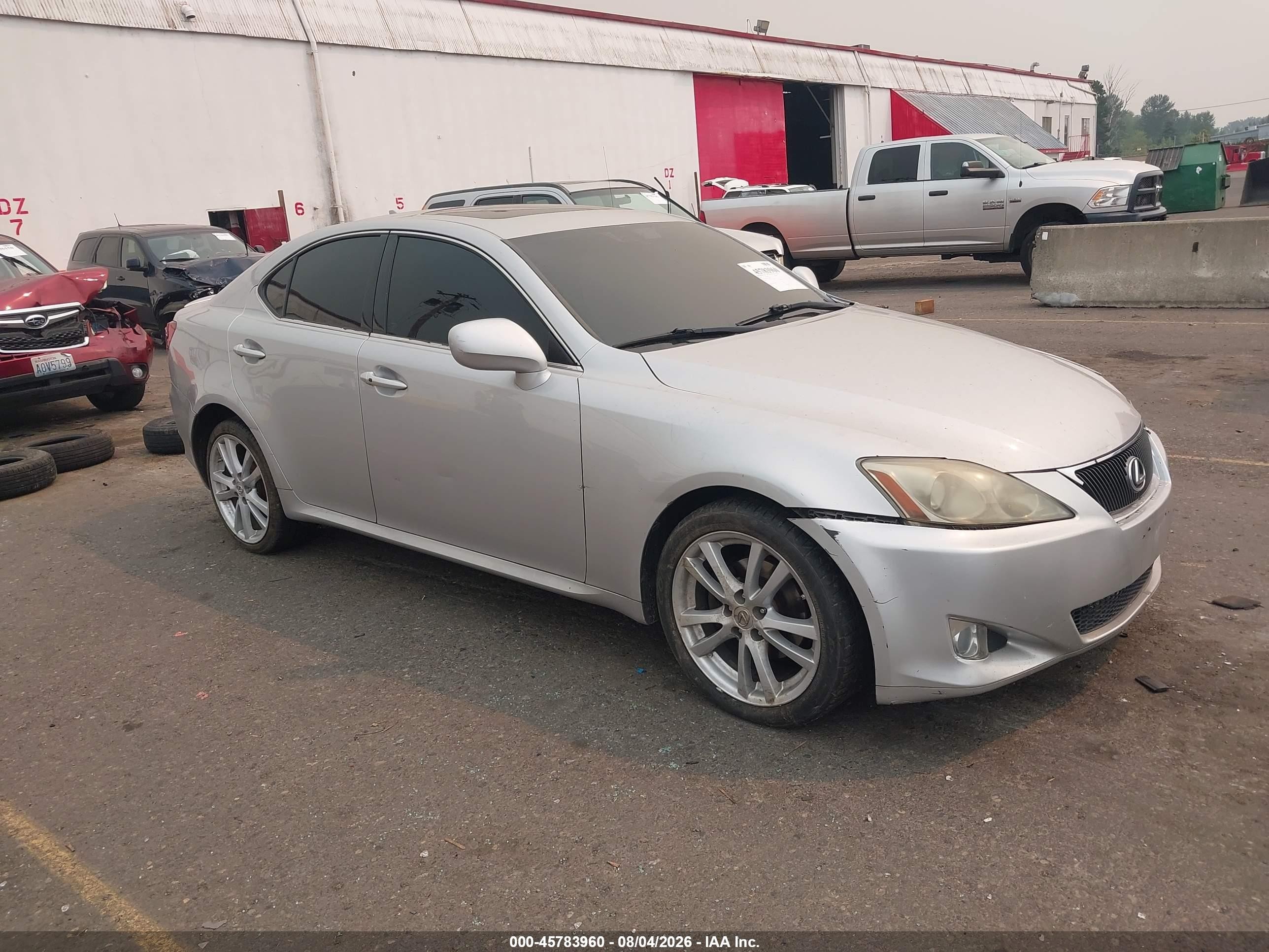 2007 Lexus Is 250   Silver vin: JTHCK262575009140