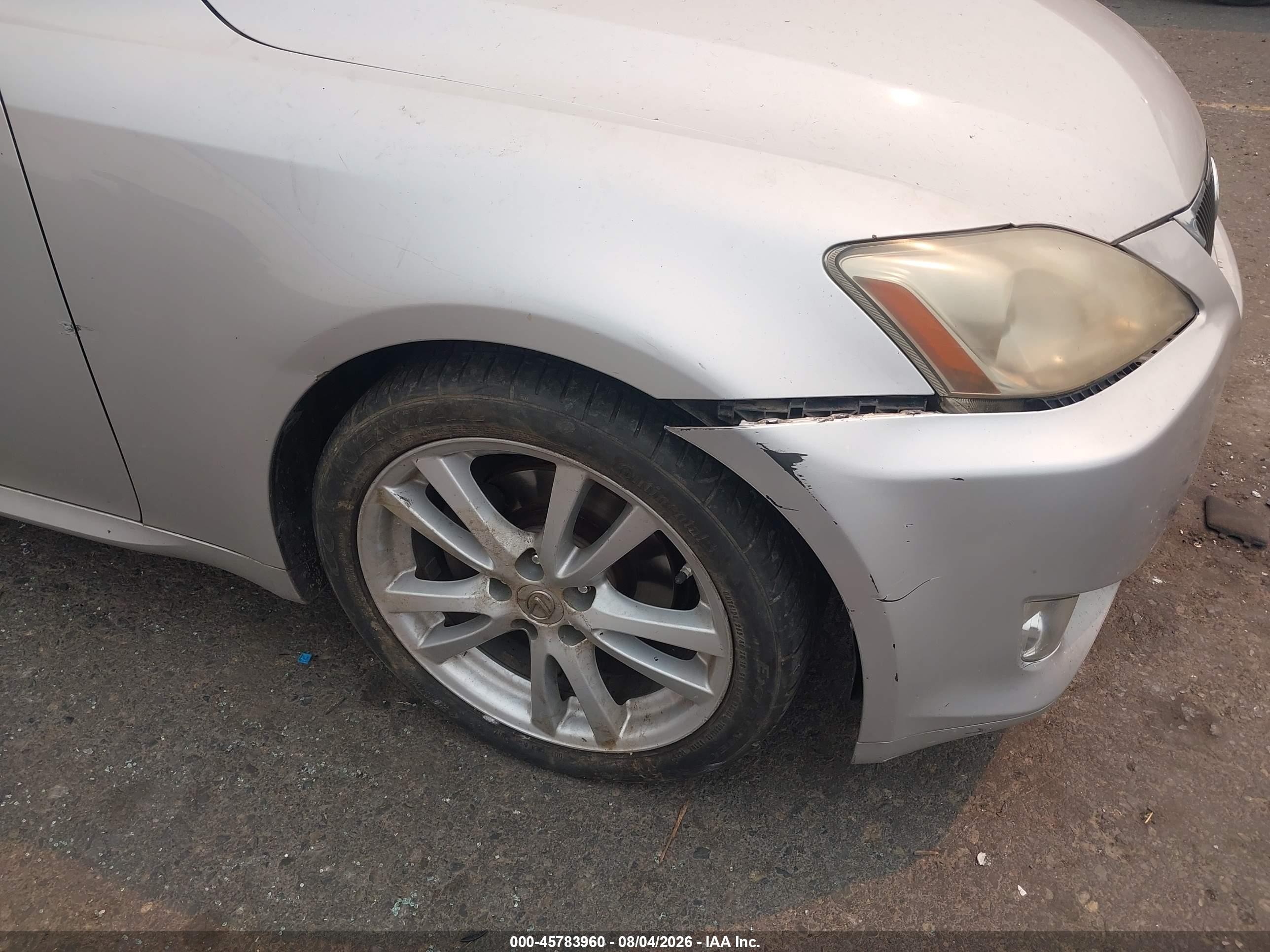 2007 Lexus Is 250   Silver vin: JTHCK262575009140