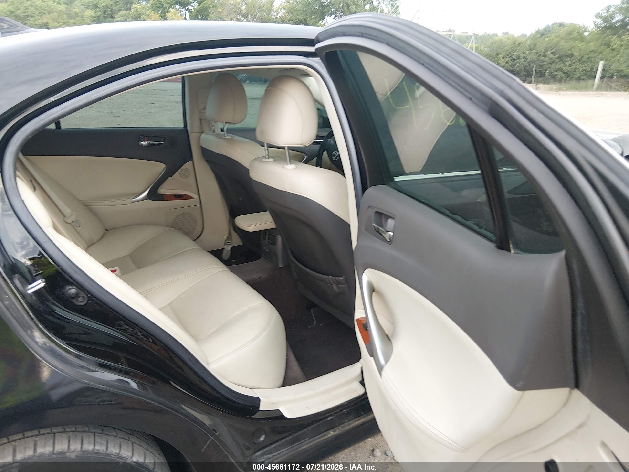 2009 Lexus Is 250   Black vin: JTHCK262595029679