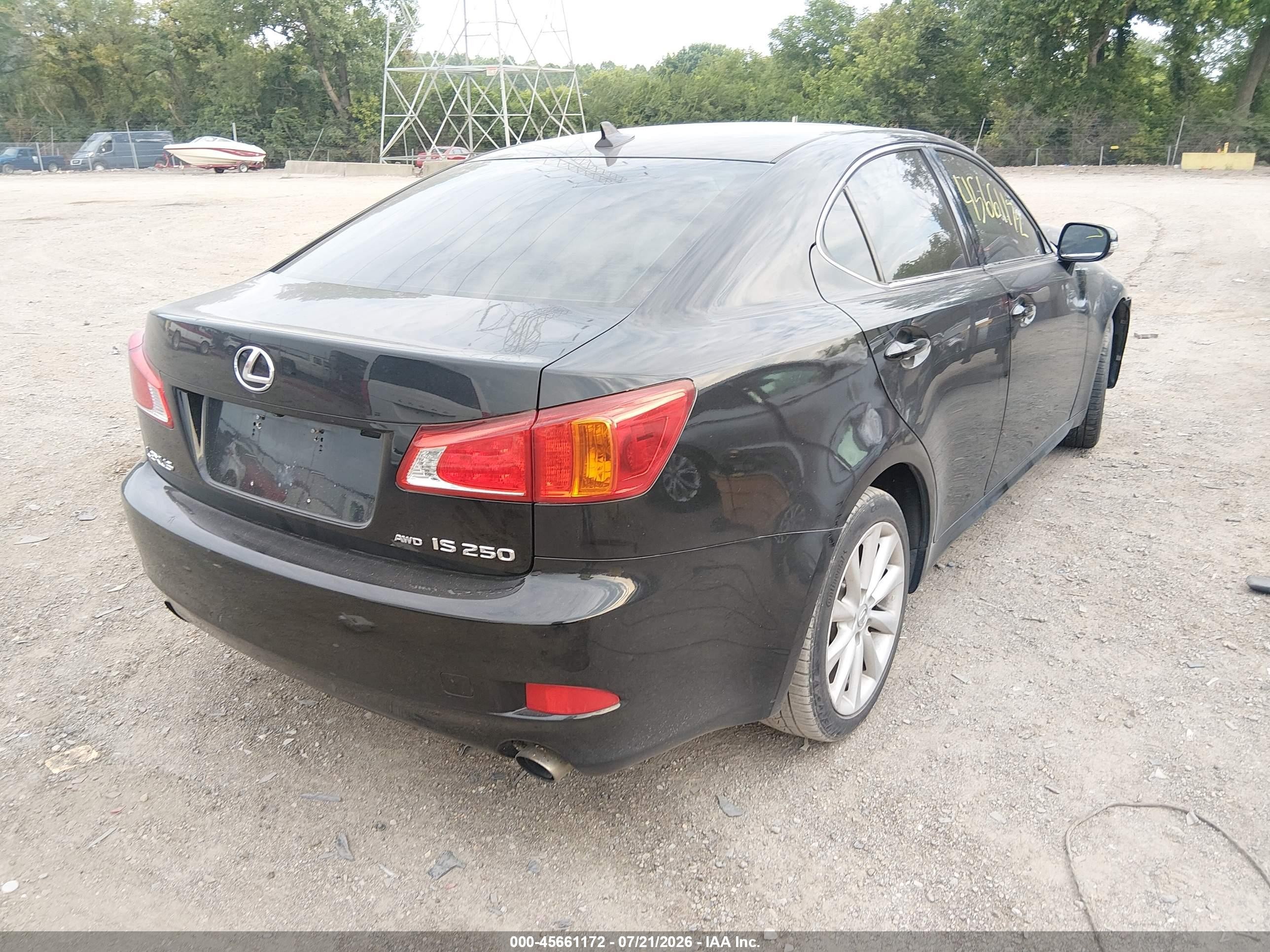 2009 Lexus Is 250   Black vin: JTHCK262595029679