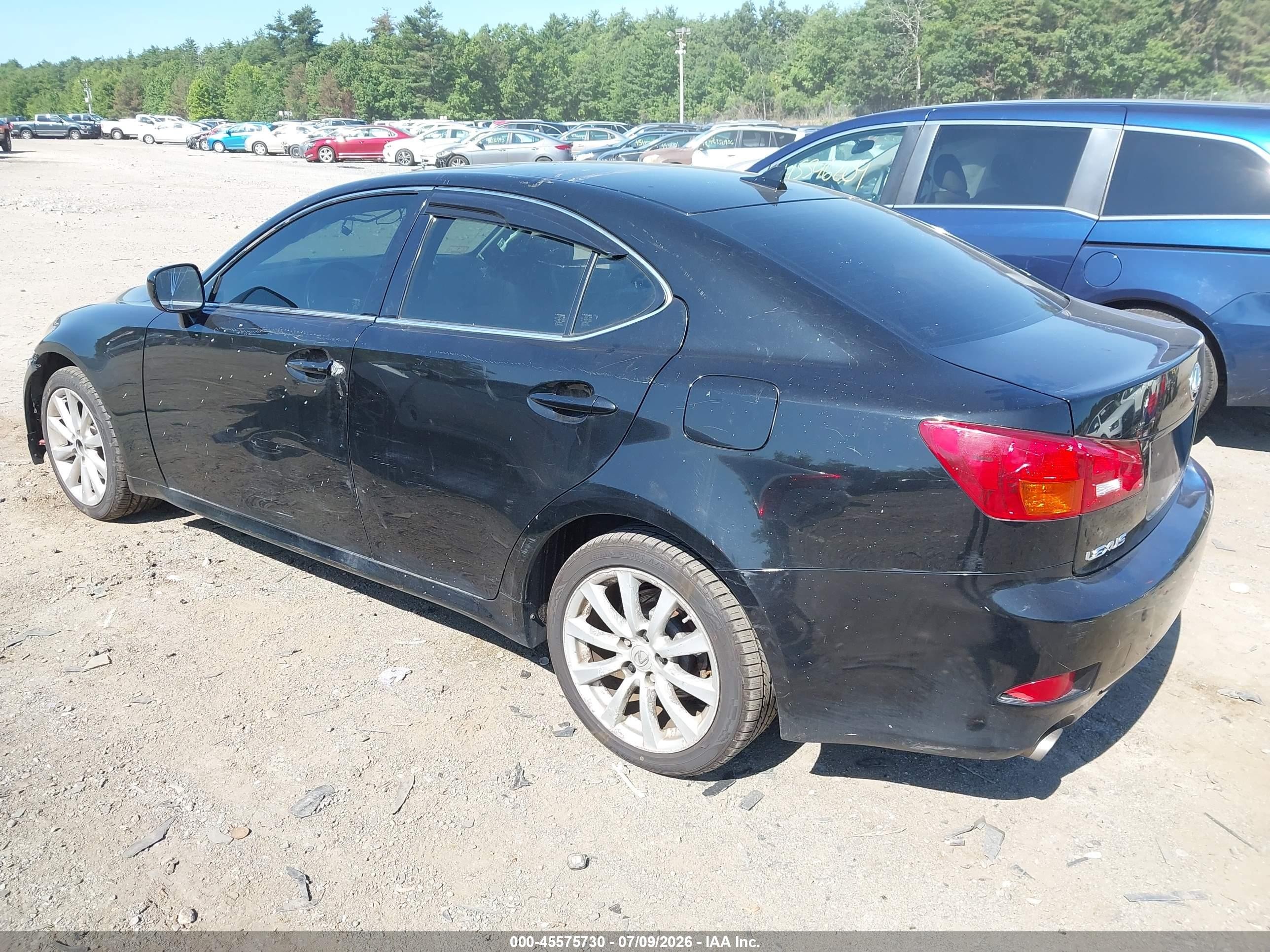 2007 Lexus Is 250   Black vin: JTHCK262672010122