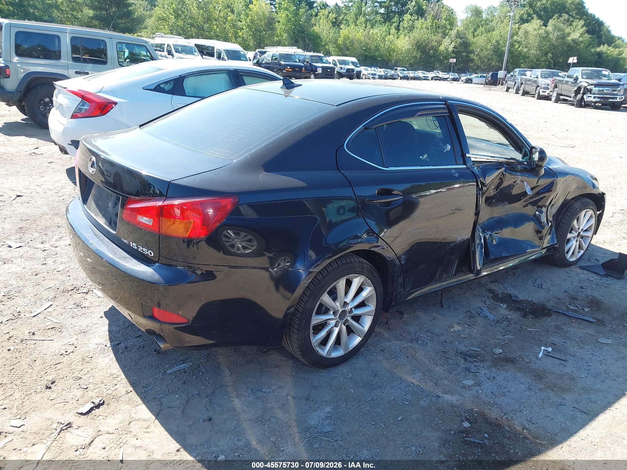 2007 Lexus Is 250   Black vin: JTHCK262672010122
