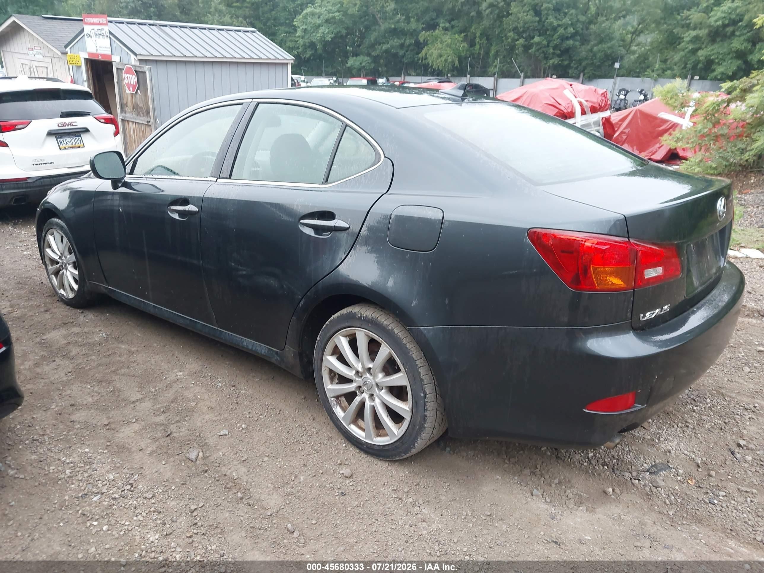 2007 Lexus Is 250   Black vin: JTHCK262672010265