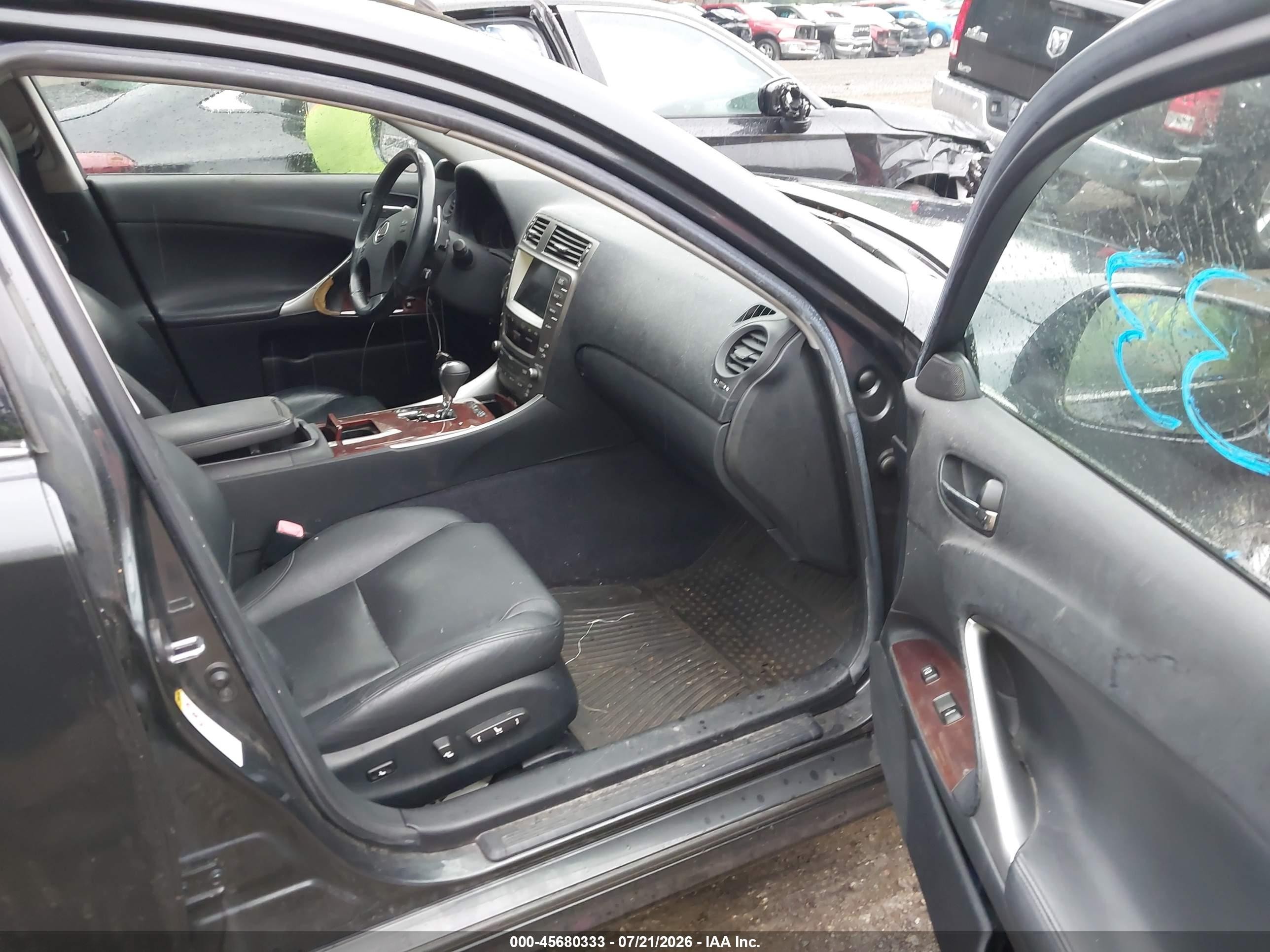2007 Lexus Is 250   Black vin: JTHCK262672010265