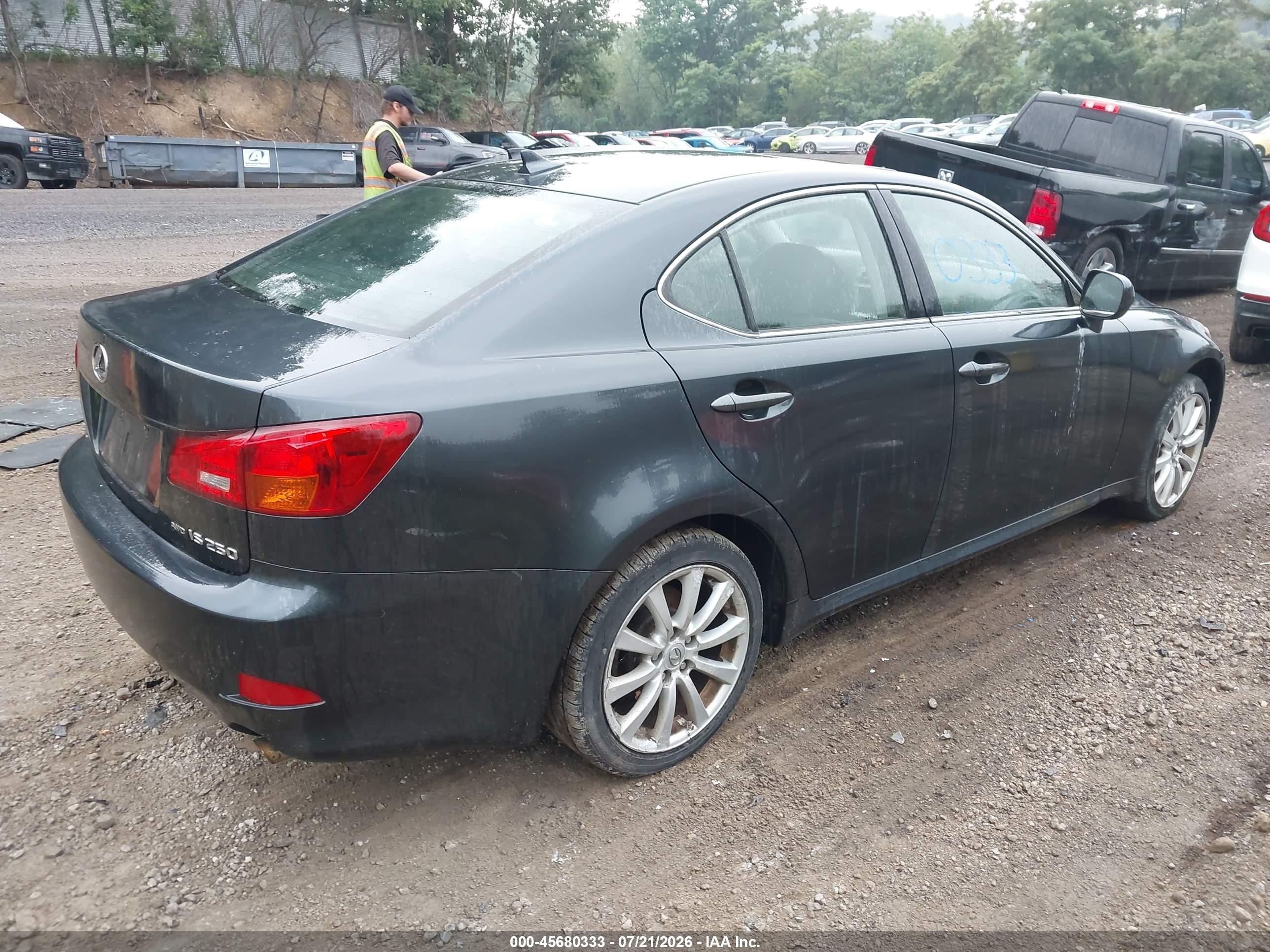 2007 Lexus Is 250   Black vin: JTHCK262672010265