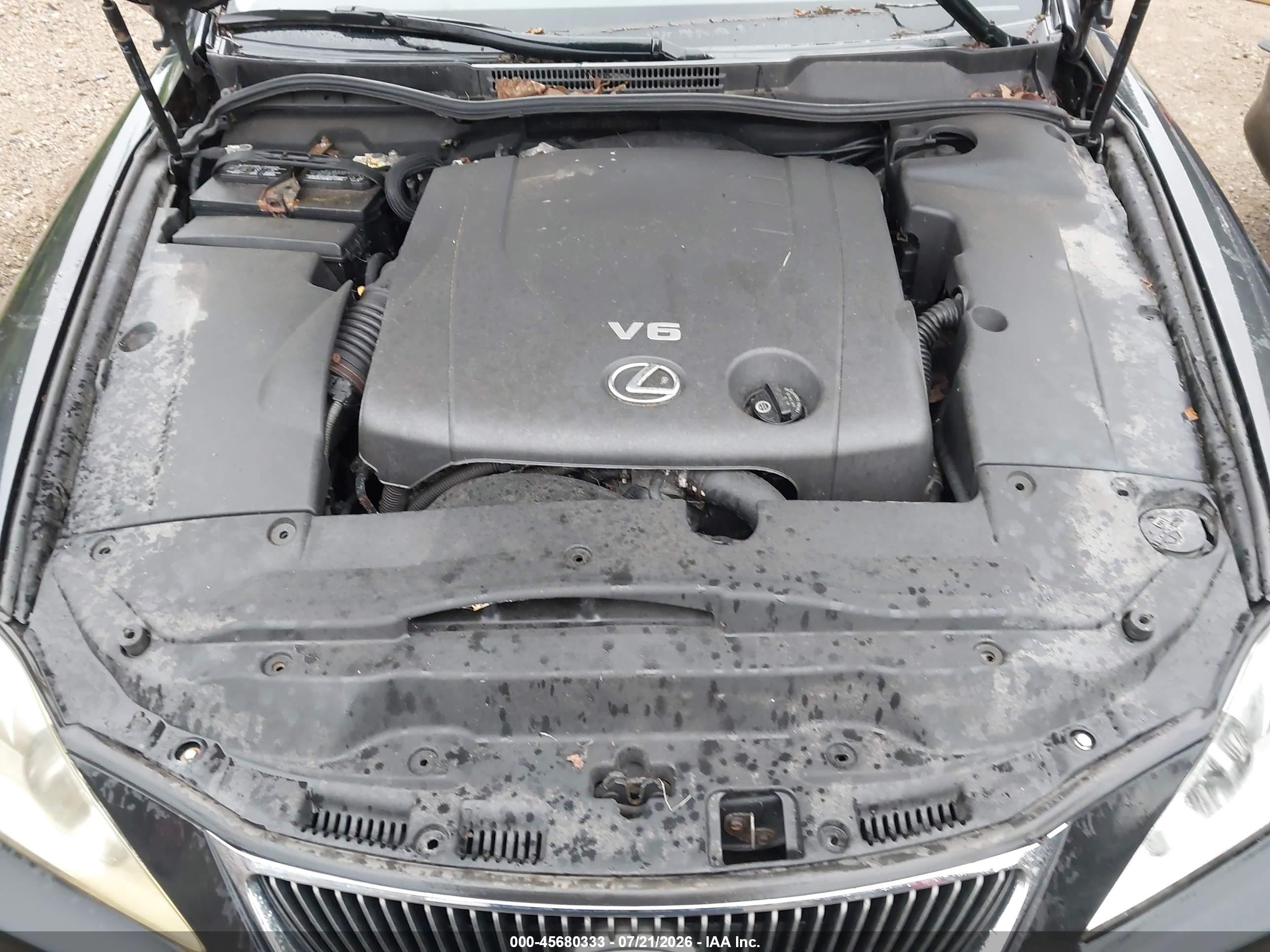 2007 Lexus Is 250   Black vin: JTHCK262672010265