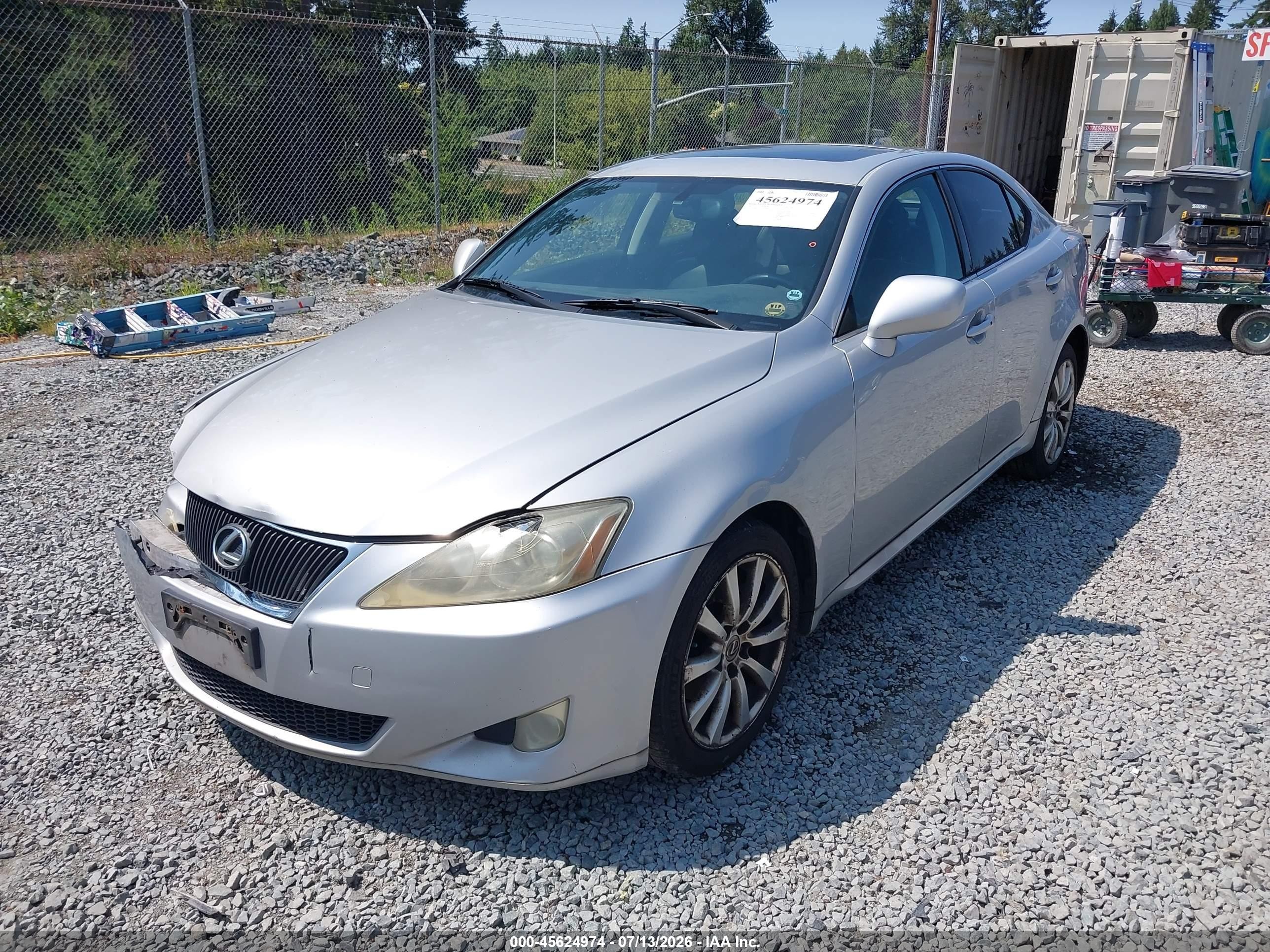 2007 Lexus Is 250   Silver vin: JTHCK262672019788