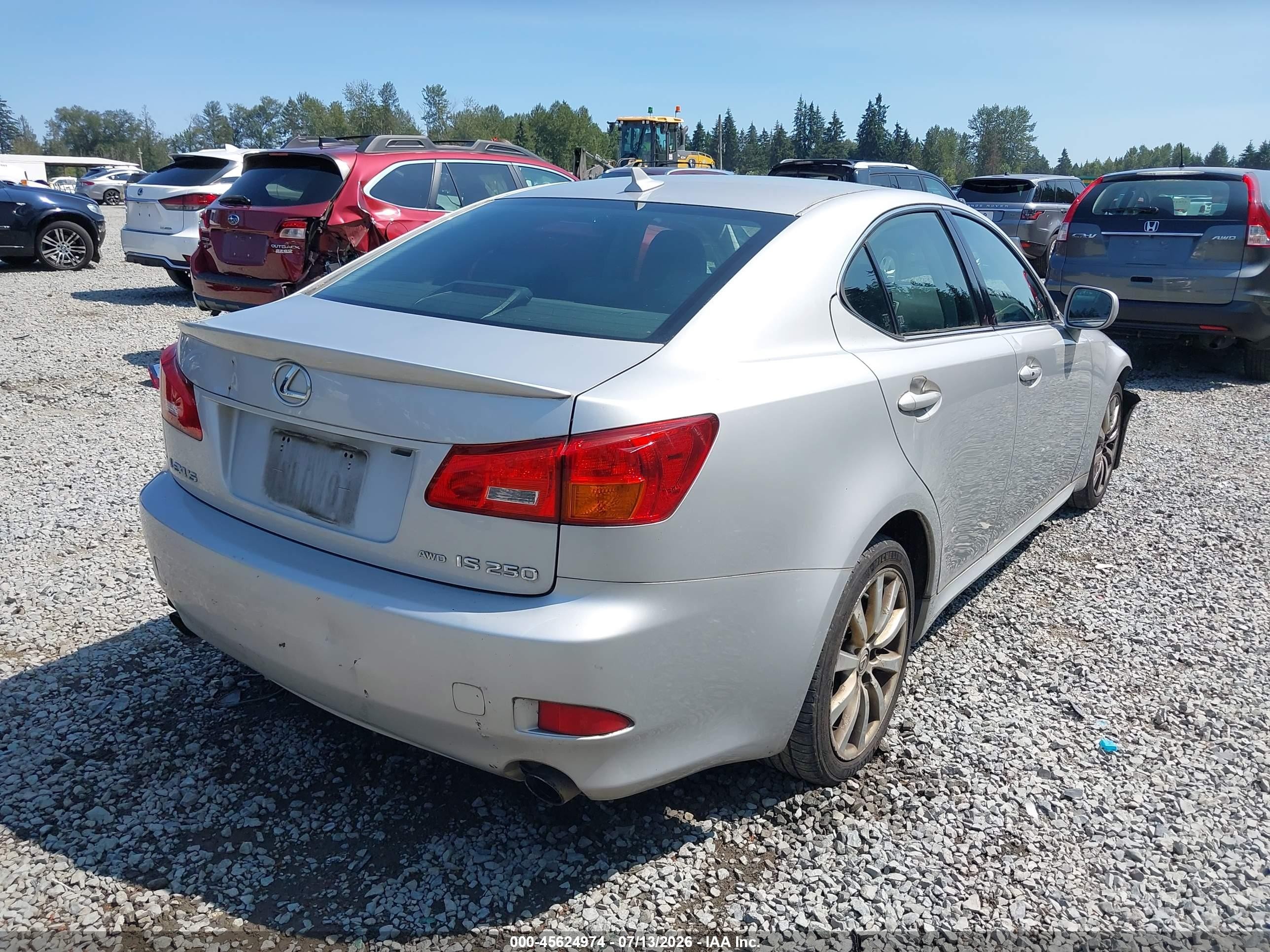 2007 Lexus Is 250   Silver vin: JTHCK262672019788