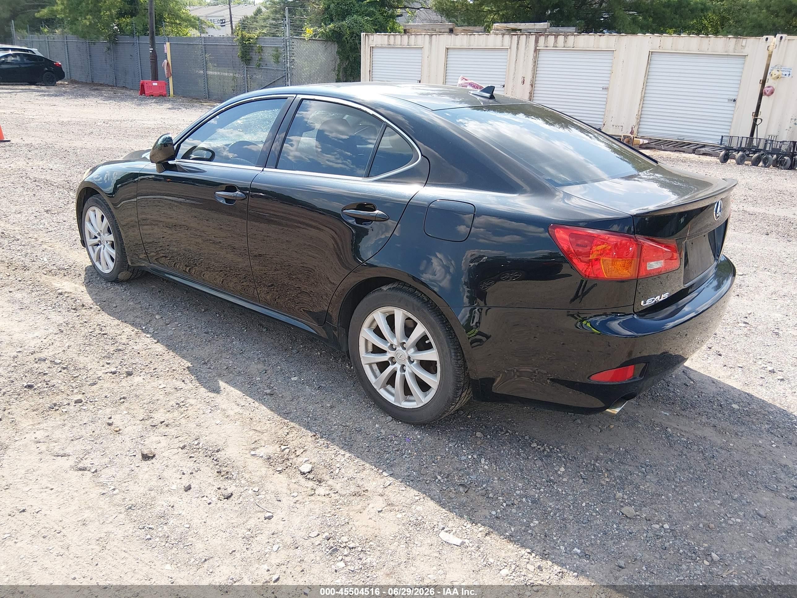 2008 Lexus Is 250   Black vin: JTHCK262685023016