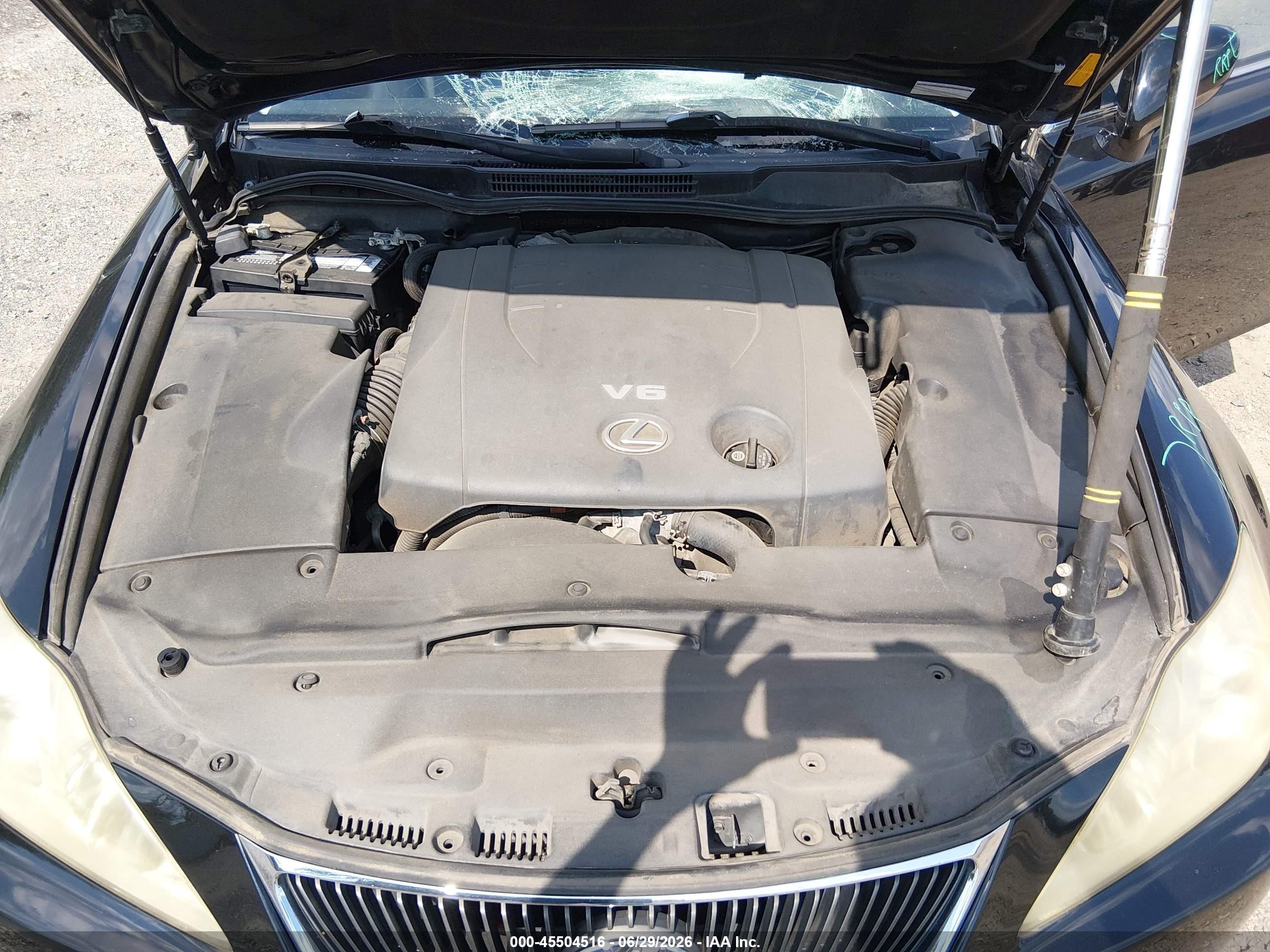 2008 Lexus Is 250   Black vin: JTHCK262685023016