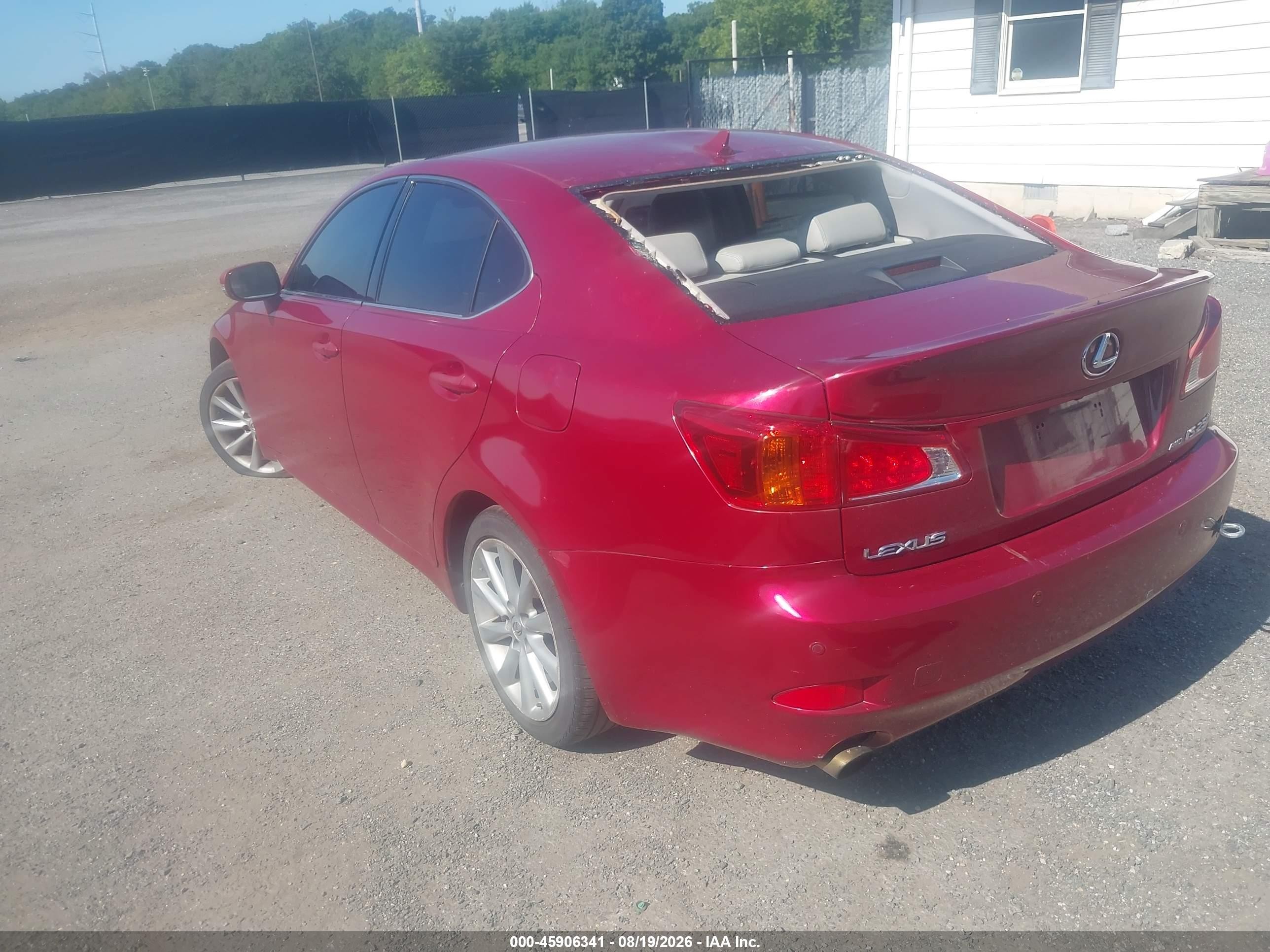 2009 Lexus Is 250   Красный vin: JTHCK262695029819