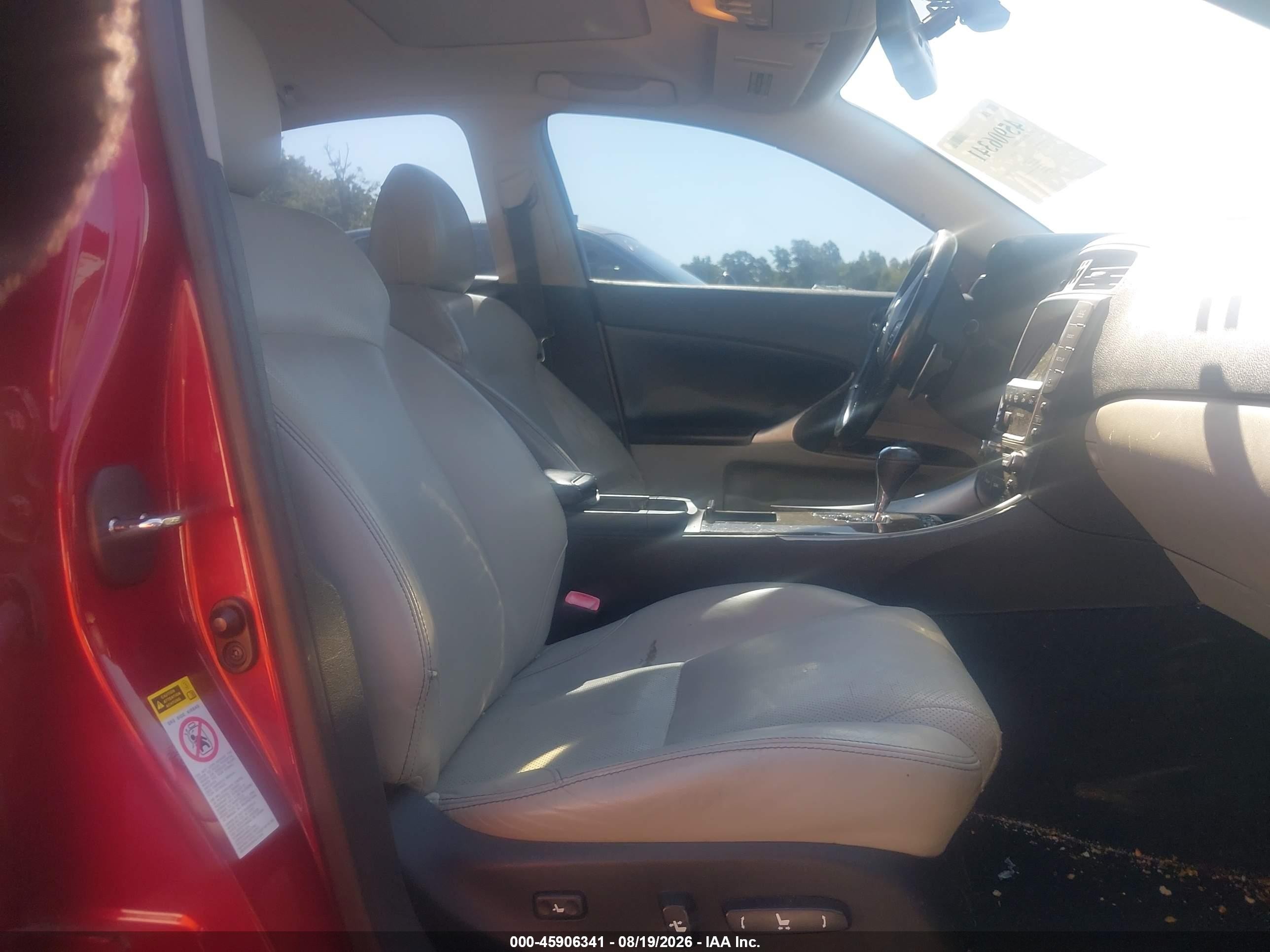 2009 Lexus Is 250   Красный vin: JTHCK262695029819