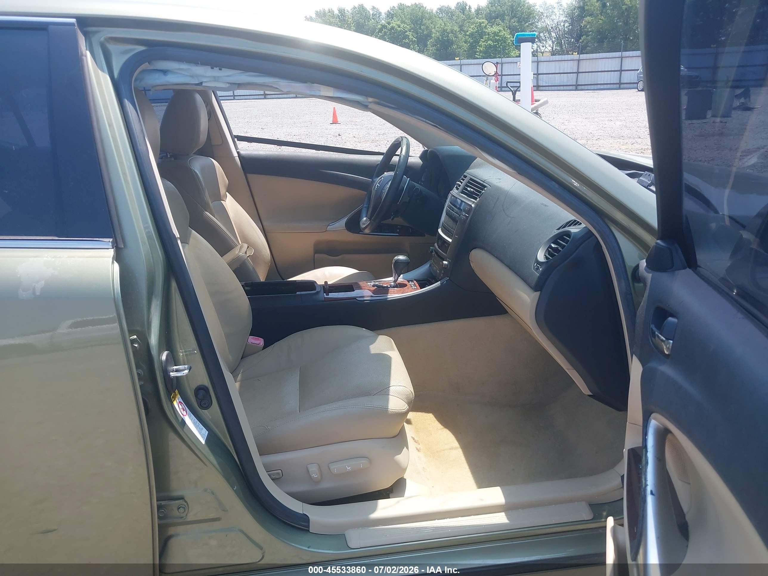 2007 Lexus Is 250   Green vin: JTHCK262772011196