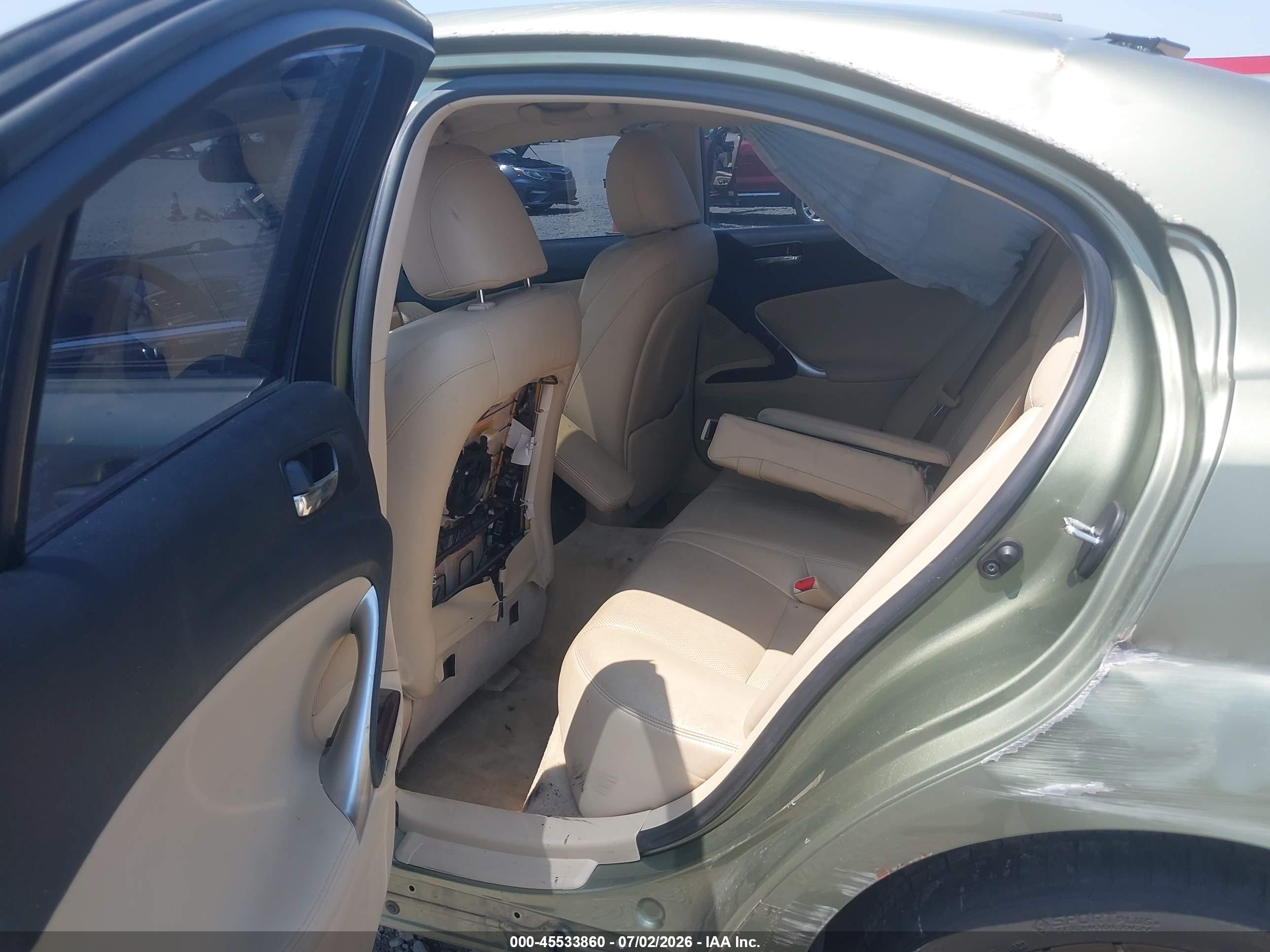 2007 Lexus Is 250   Green vin: JTHCK262772011196