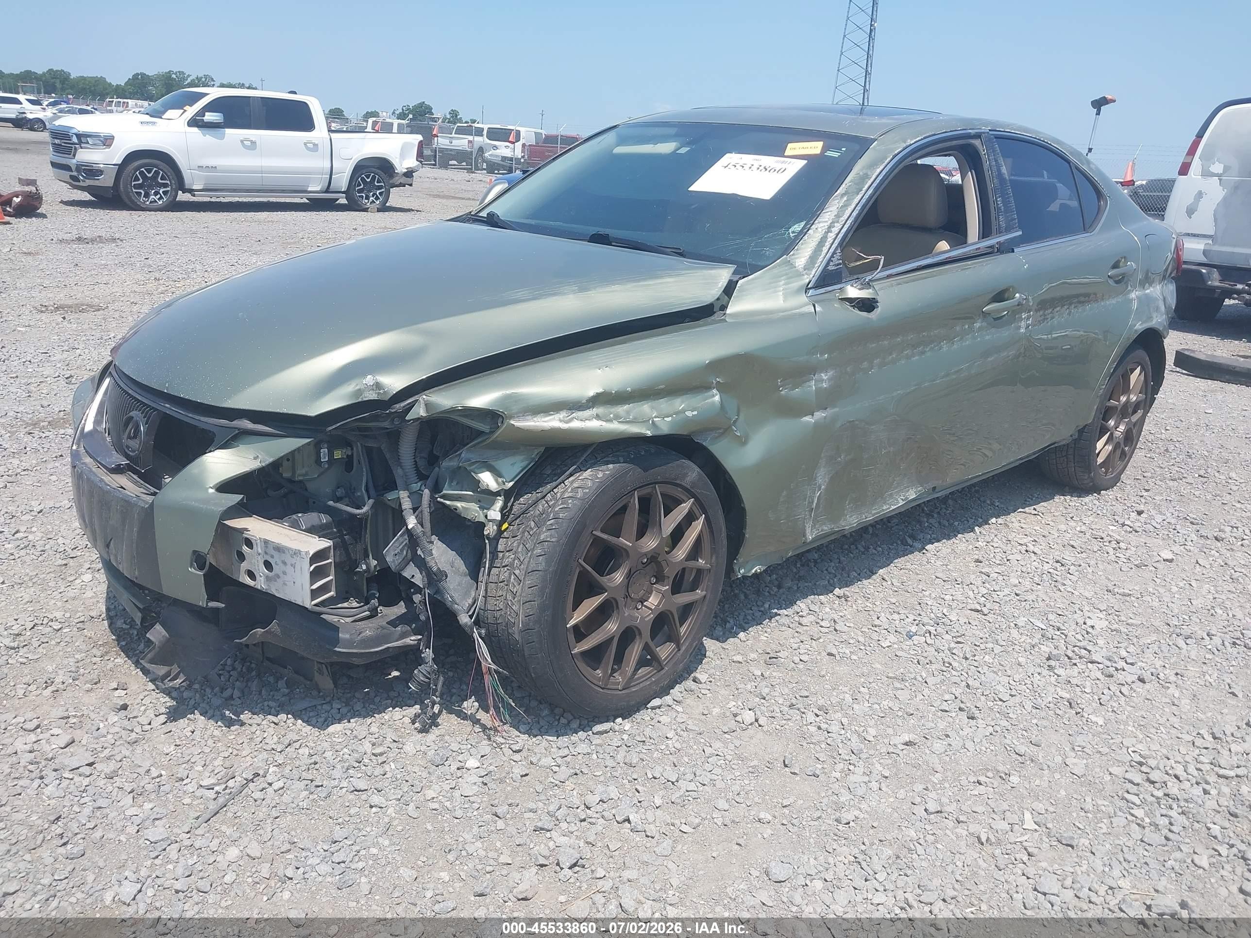 2007 Lexus Is 250   Green vin: JTHCK262772011196