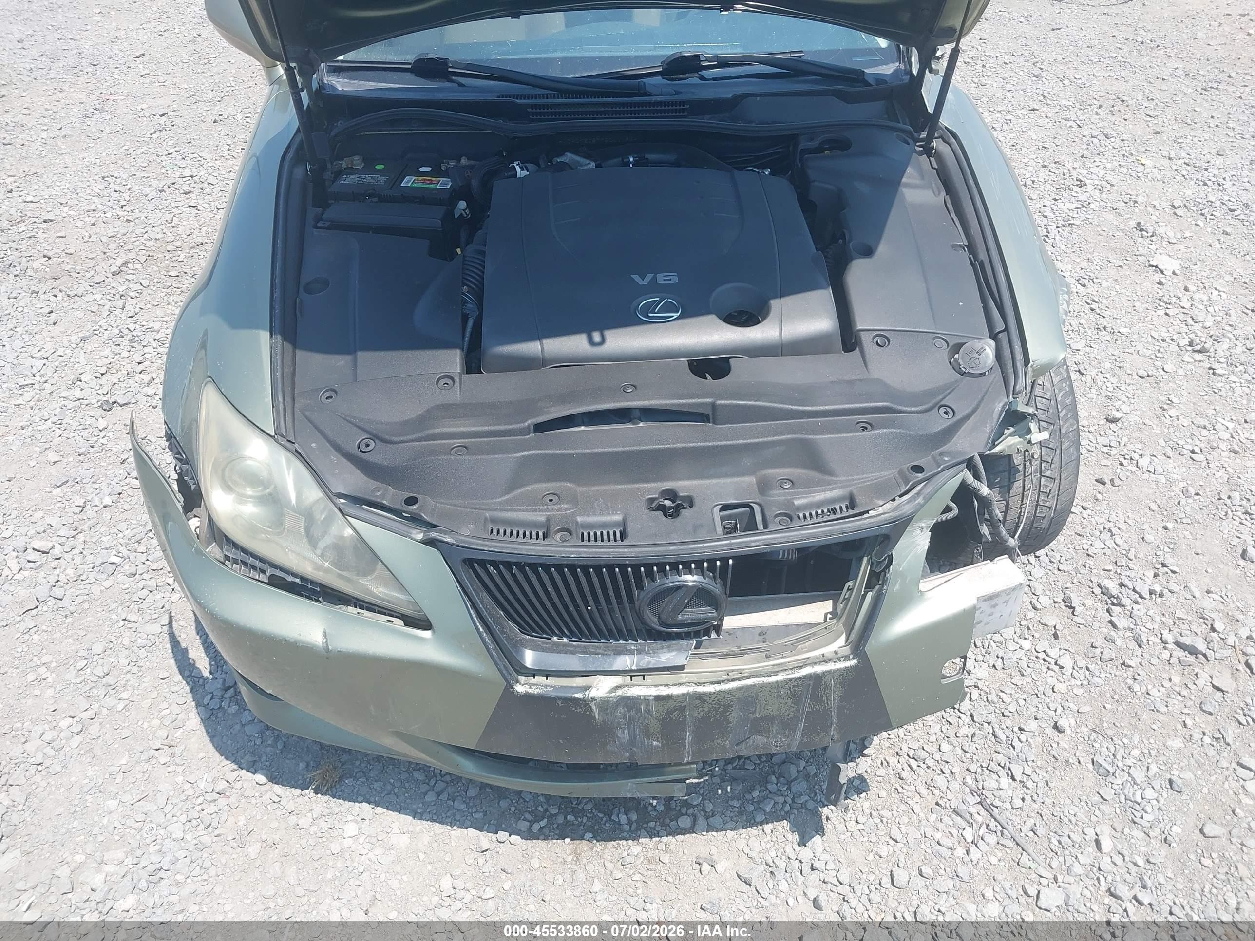 2007 Lexus Is 250   Green vin: JTHCK262772011196