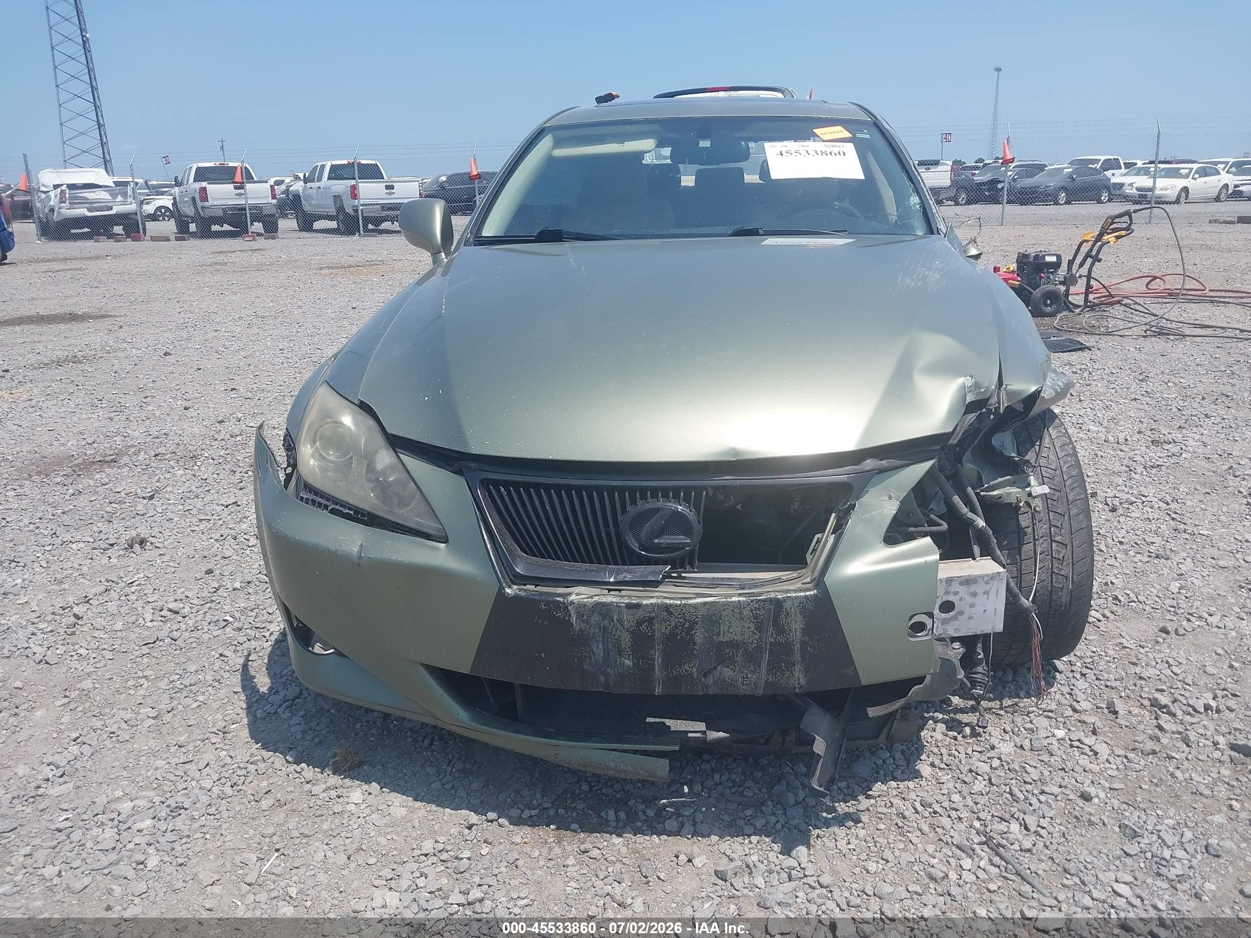 2007 Lexus Is 250   Green vin: JTHCK262772011196