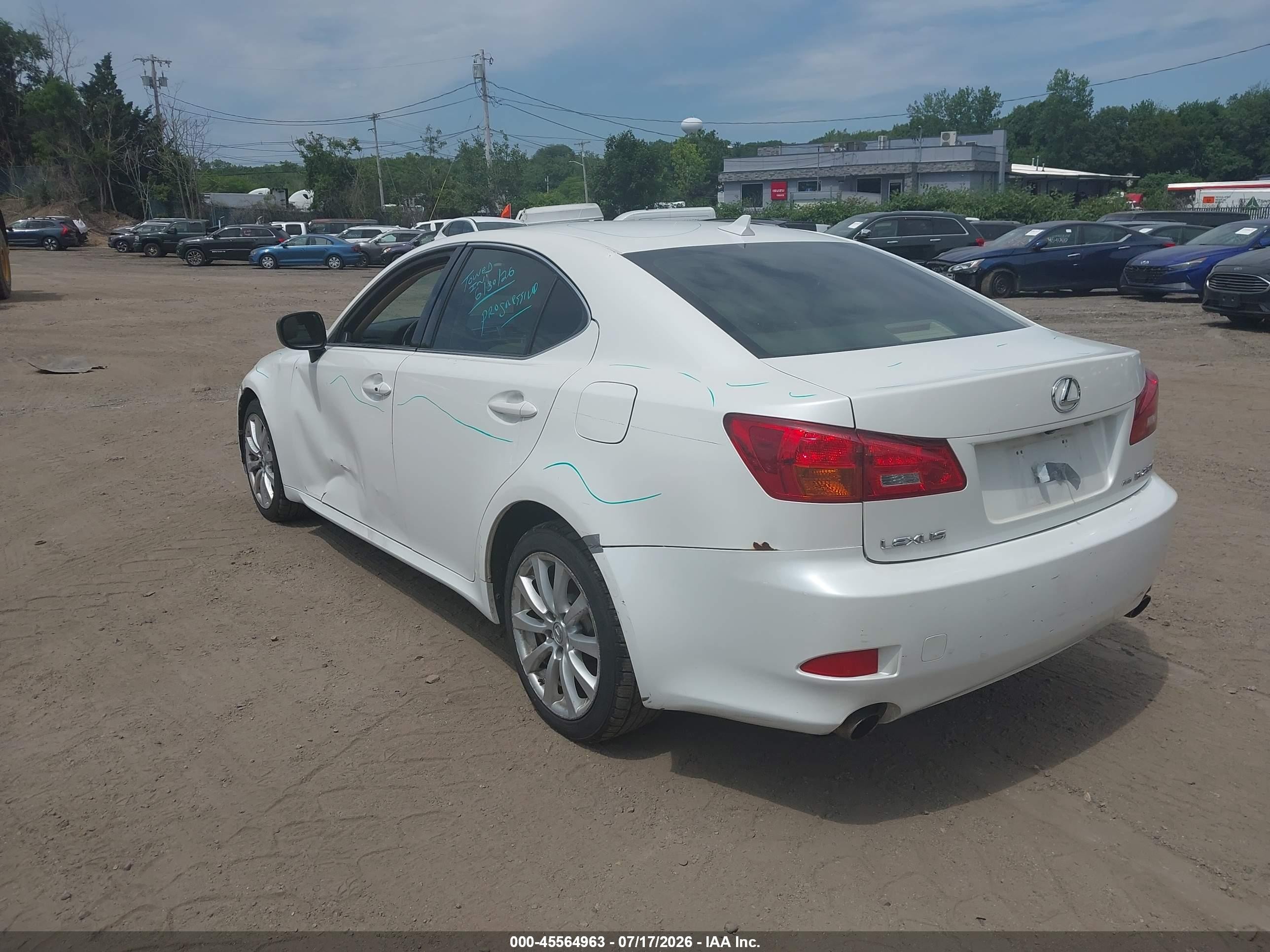 2007 Lexus Is 250   Белый vin: JTHCK262772011781