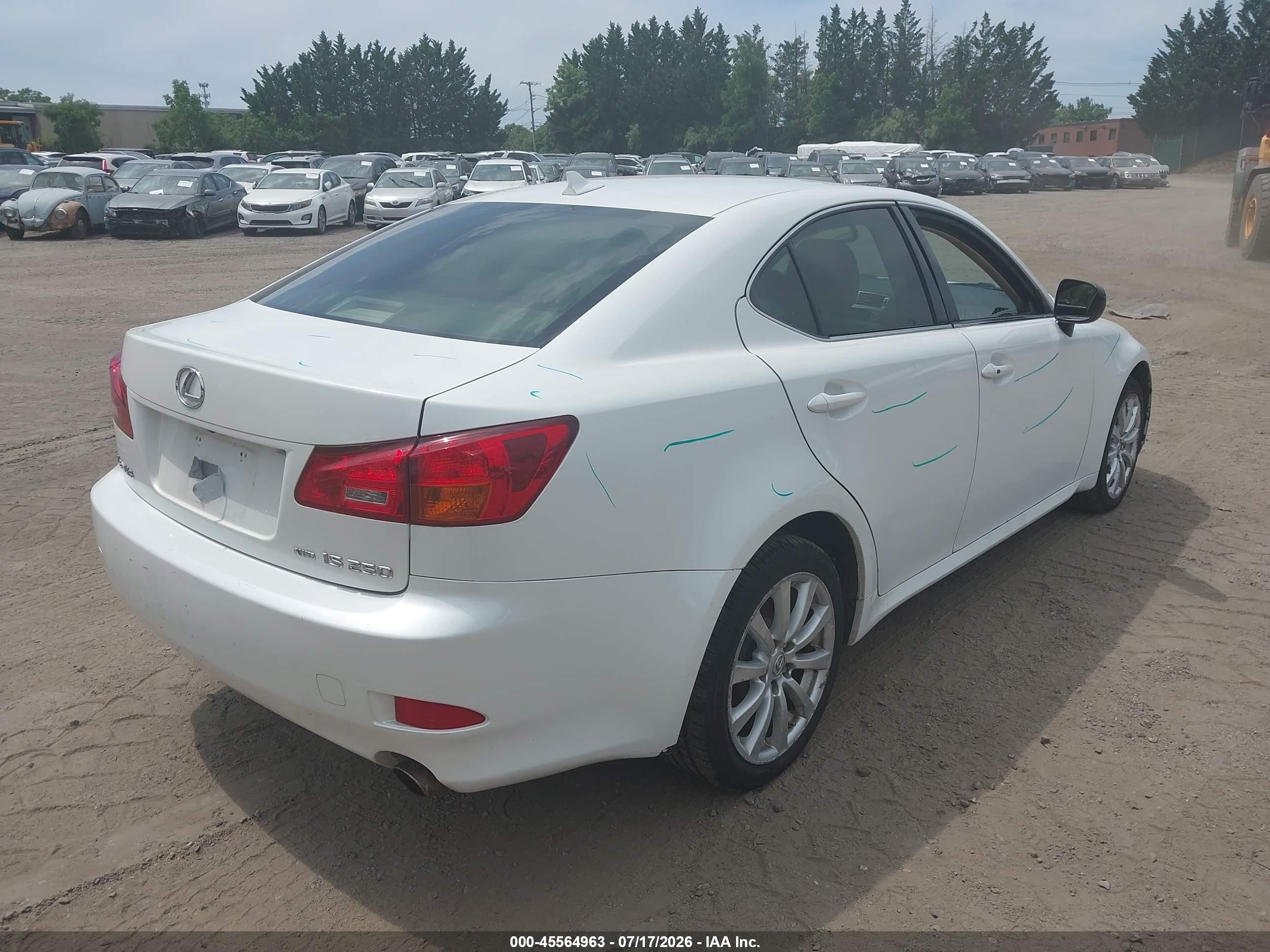 2007 Lexus Is 250   Белый vin: JTHCK262772011781