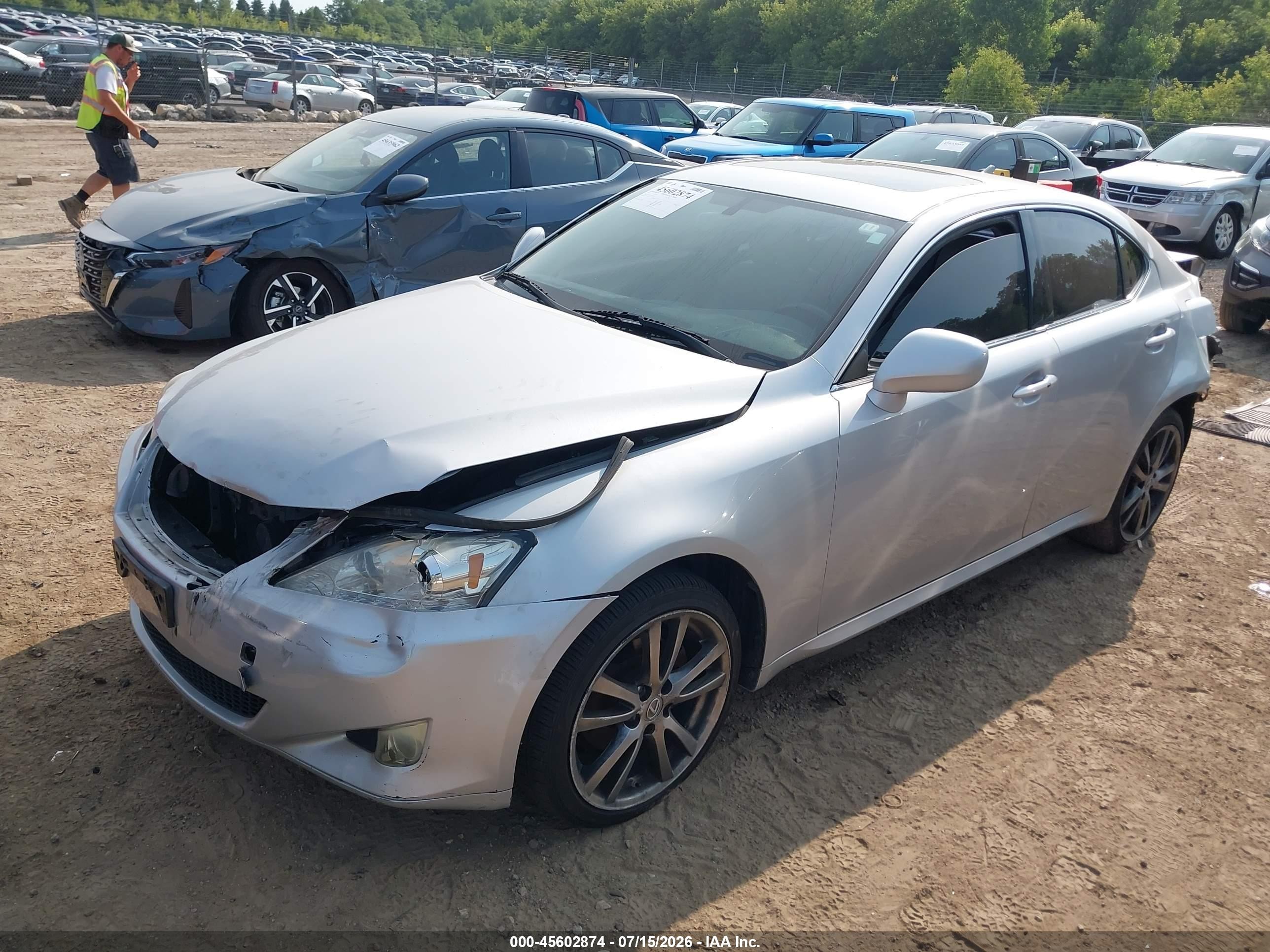 2007 Lexus Is 250   Silver vin: JTHCK262775012735