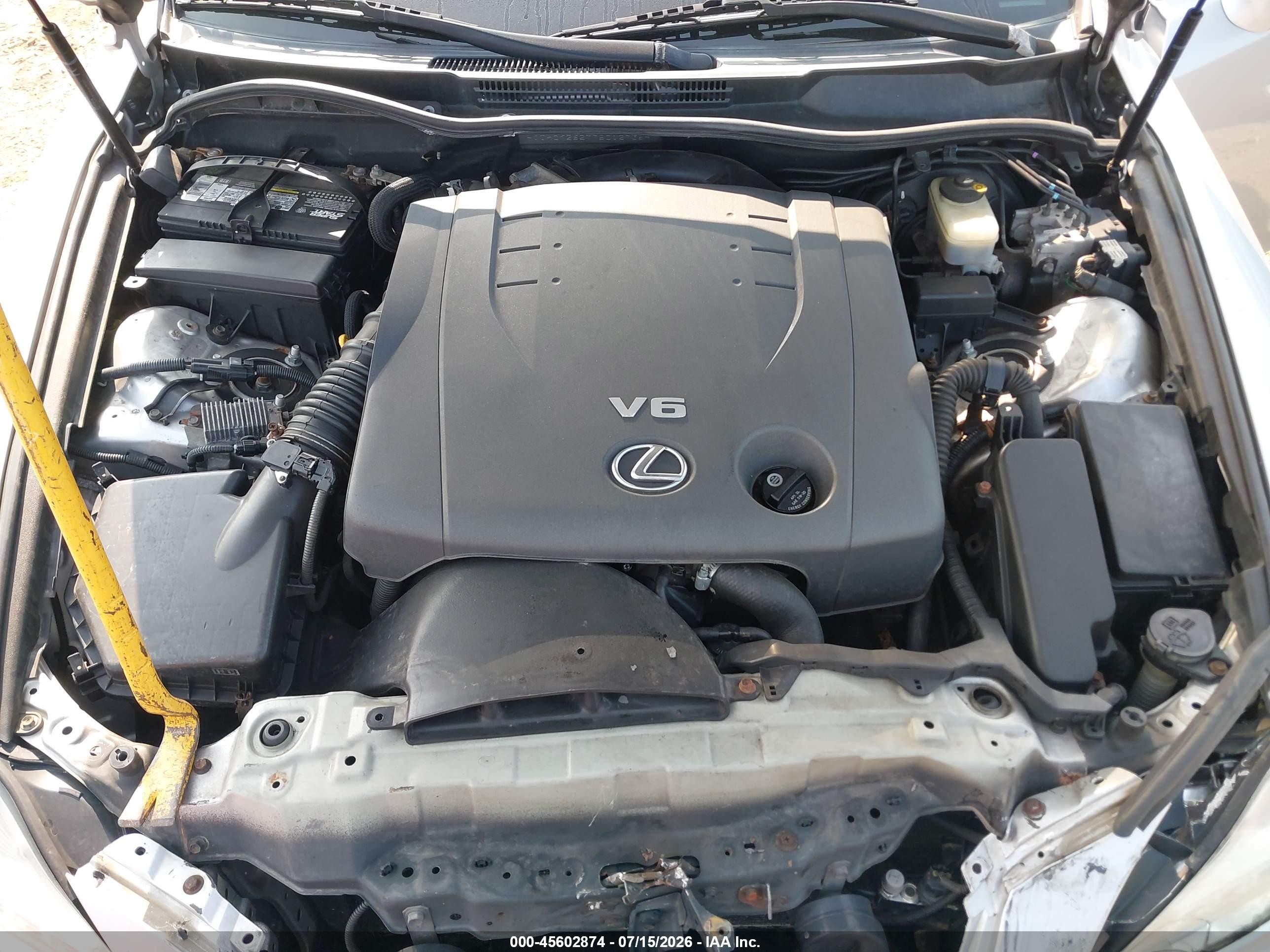 2007 Lexus Is 250   Silver vin: JTHCK262775012735