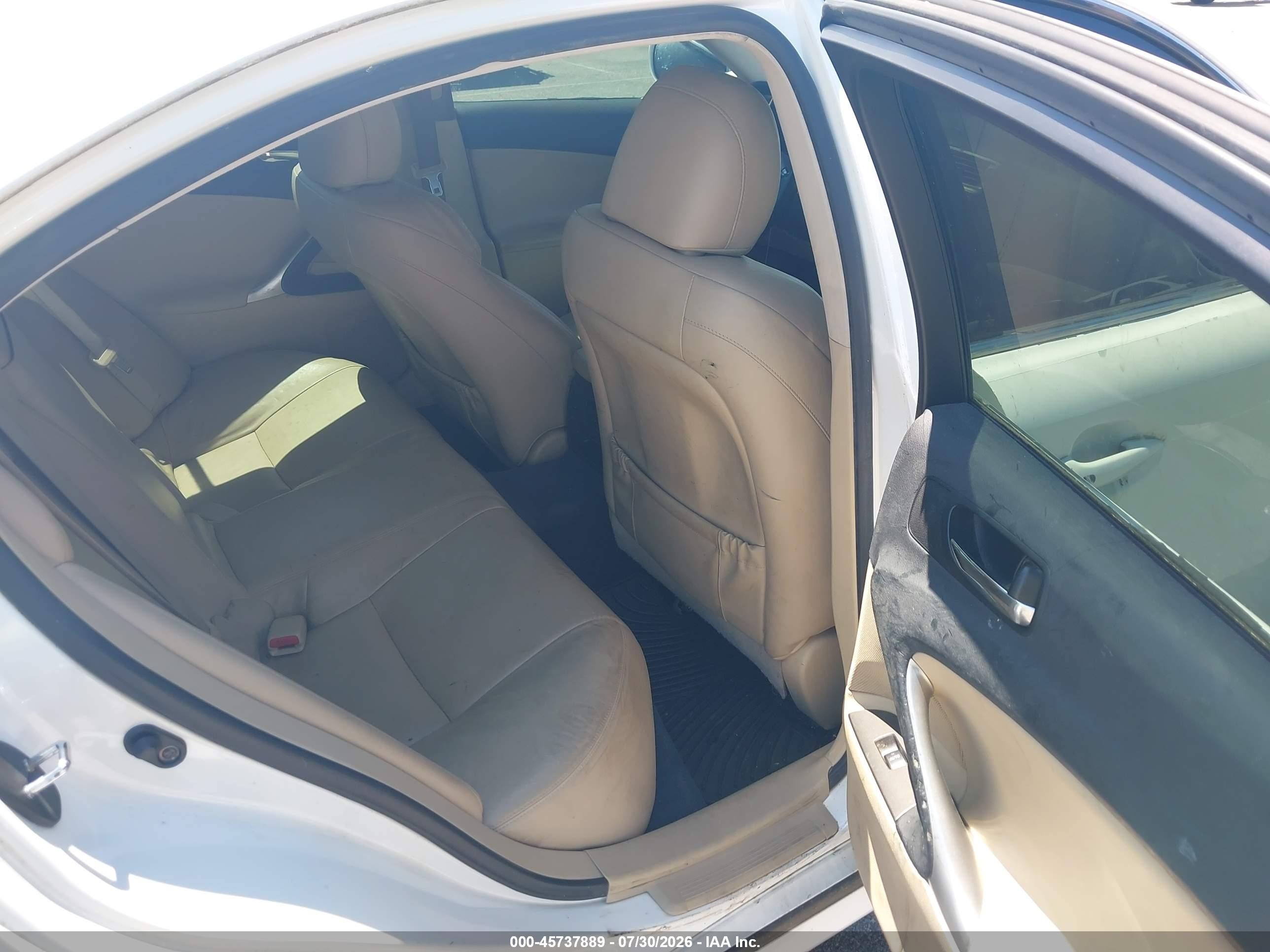 2008 Lexus Is 250   White vin: JTHCK262782021762