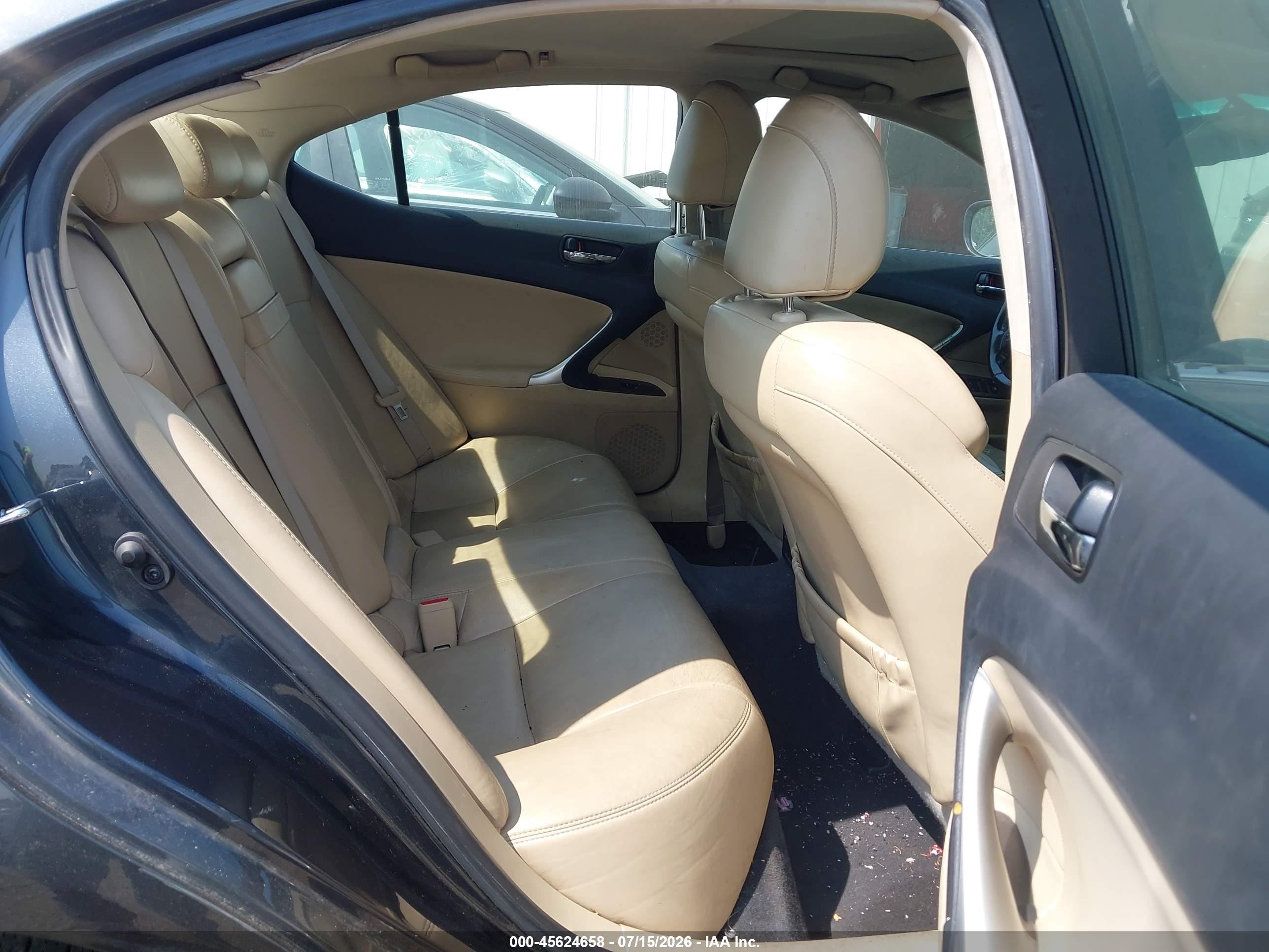 2008 Lexus Is 250   Black vin: JTHCK262785018777