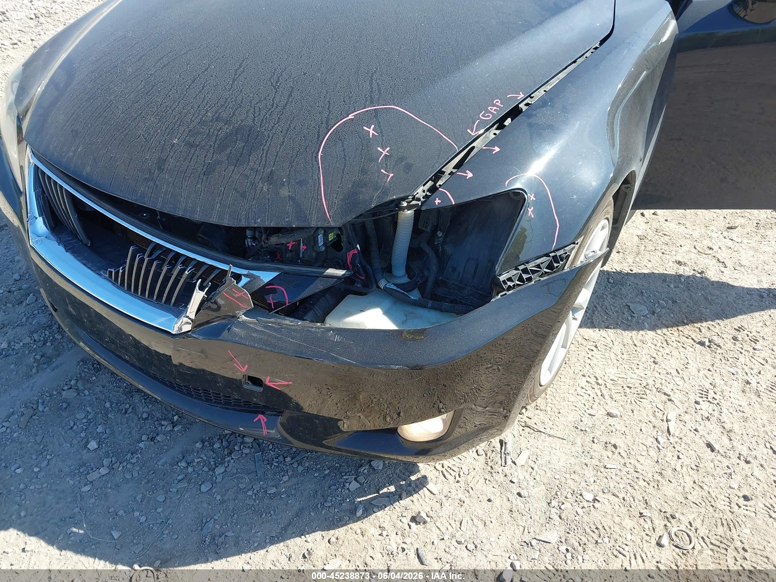 2009 Lexus Is 250   Black vin: JTHCK262792028017