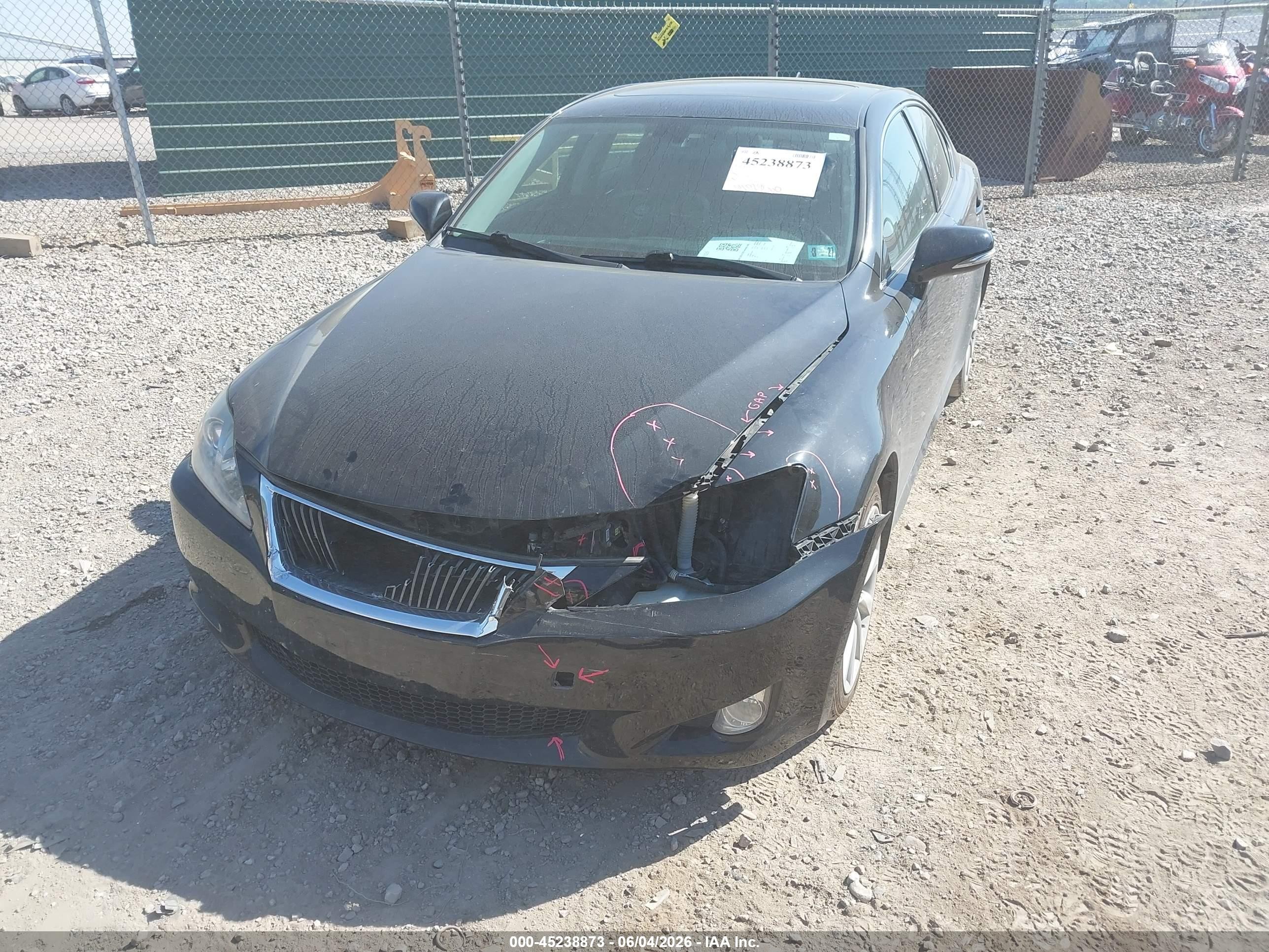 2009 Lexus Is 250   Black vin: JTHCK262792028017