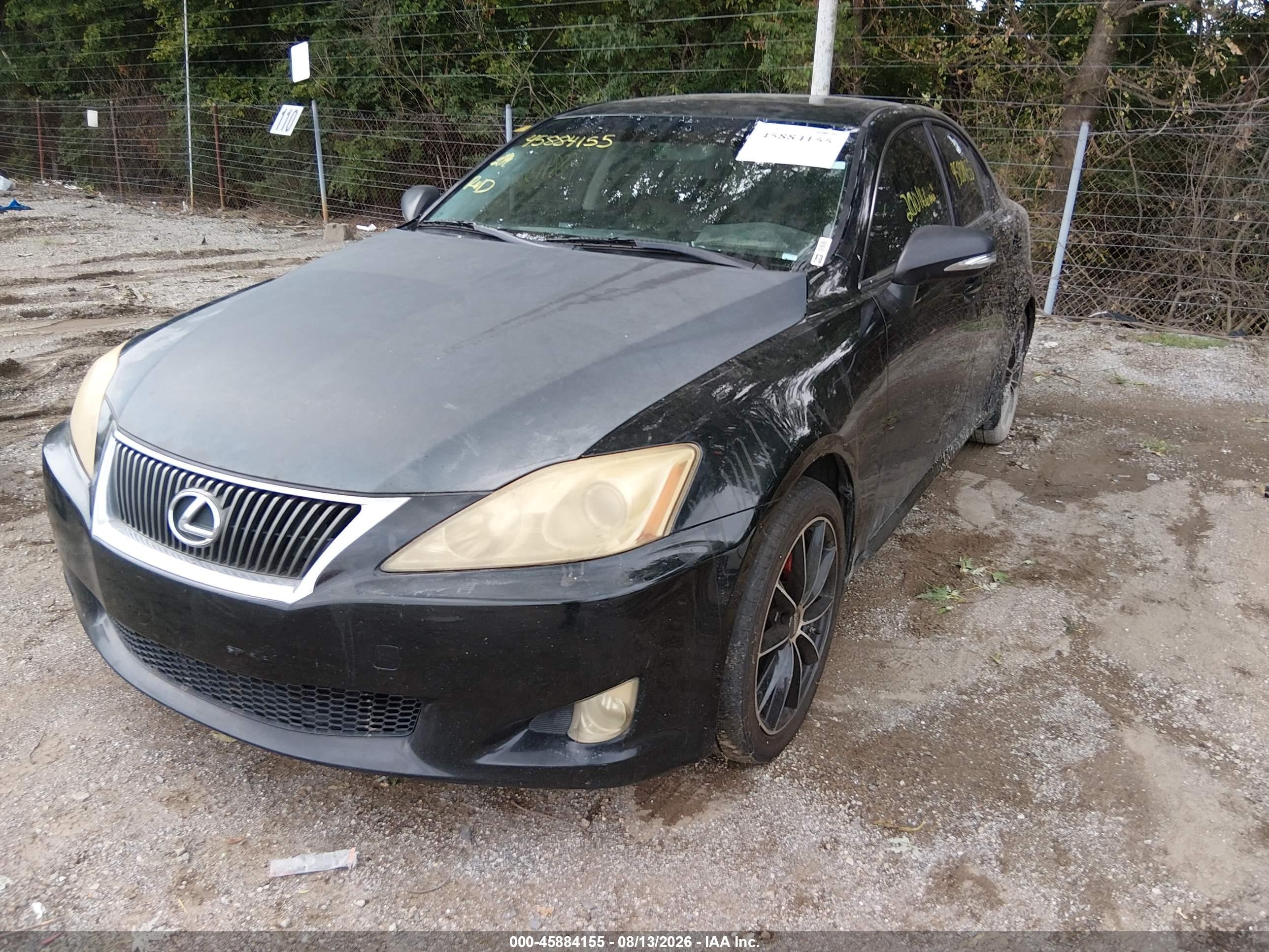 2009 Lexus Is 250   Black vin: JTHCK262792028664