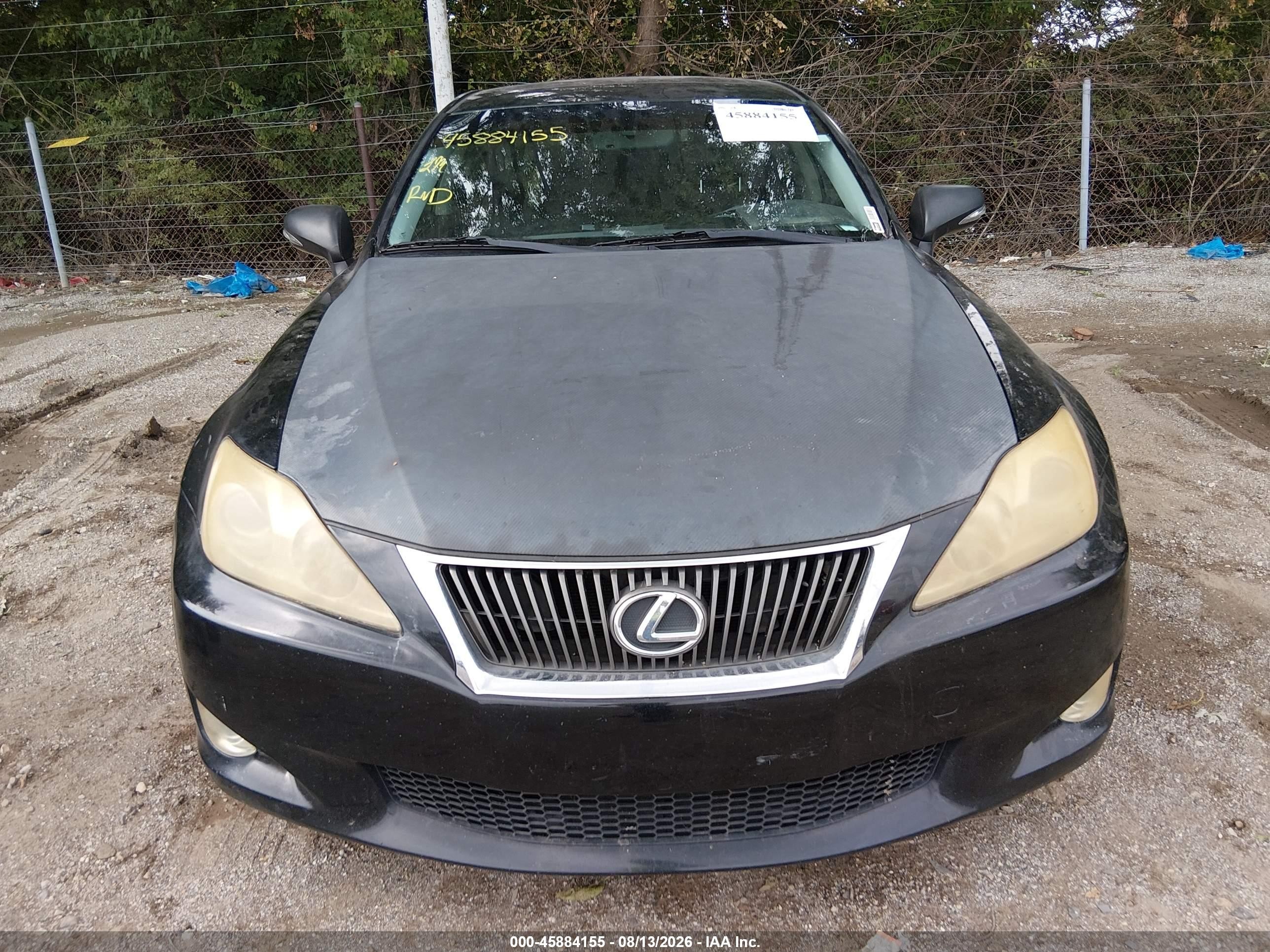 2009 Lexus Is 250   Black vin: JTHCK262792028664