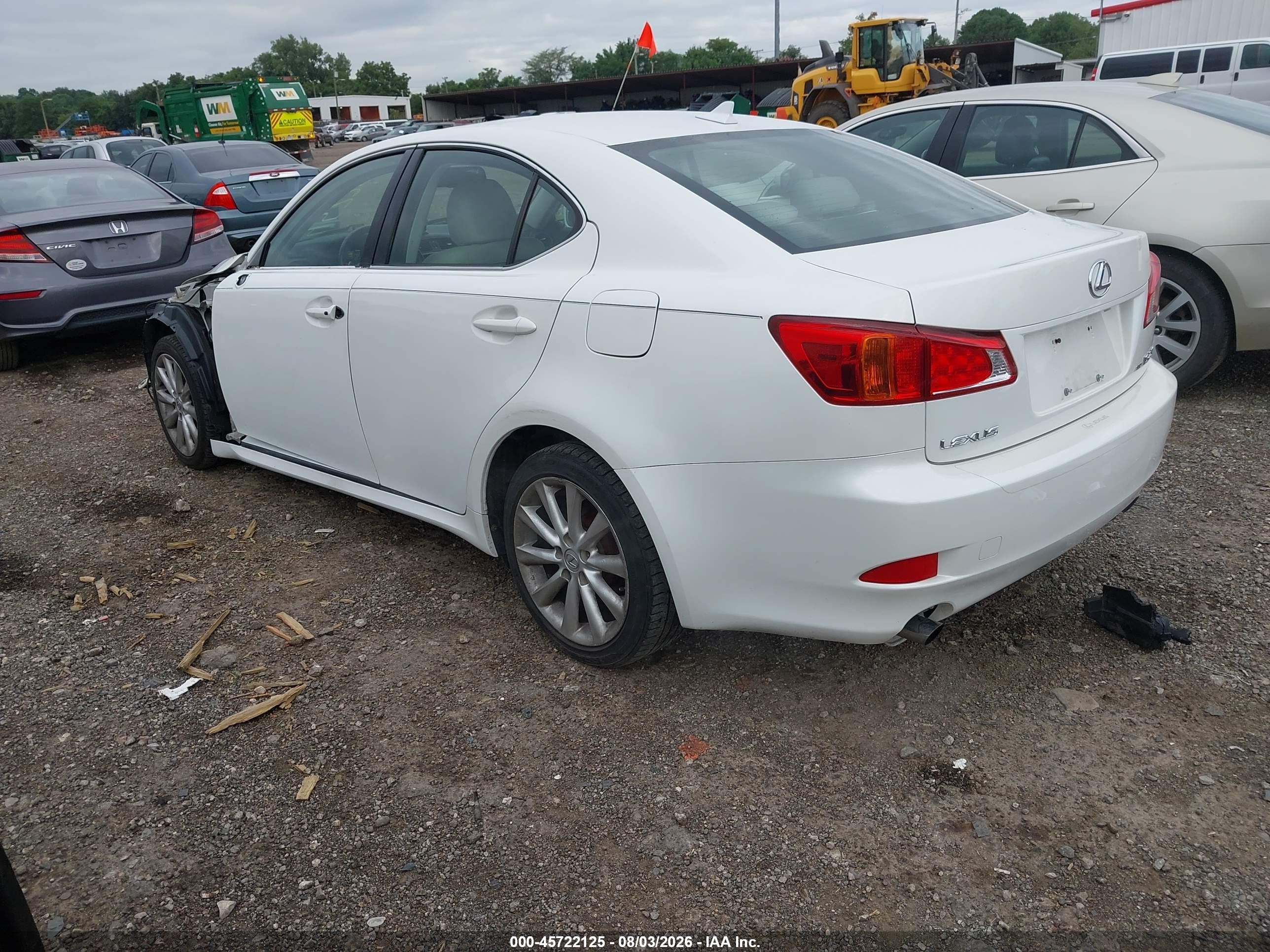 2009 Lexus Is 250   White vin: JTHCK262792031967