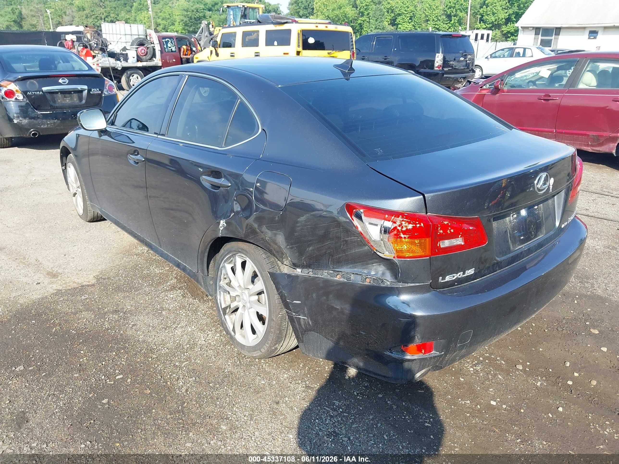 2007 Lexus Is 250 Black vin: JTHCK262872013071