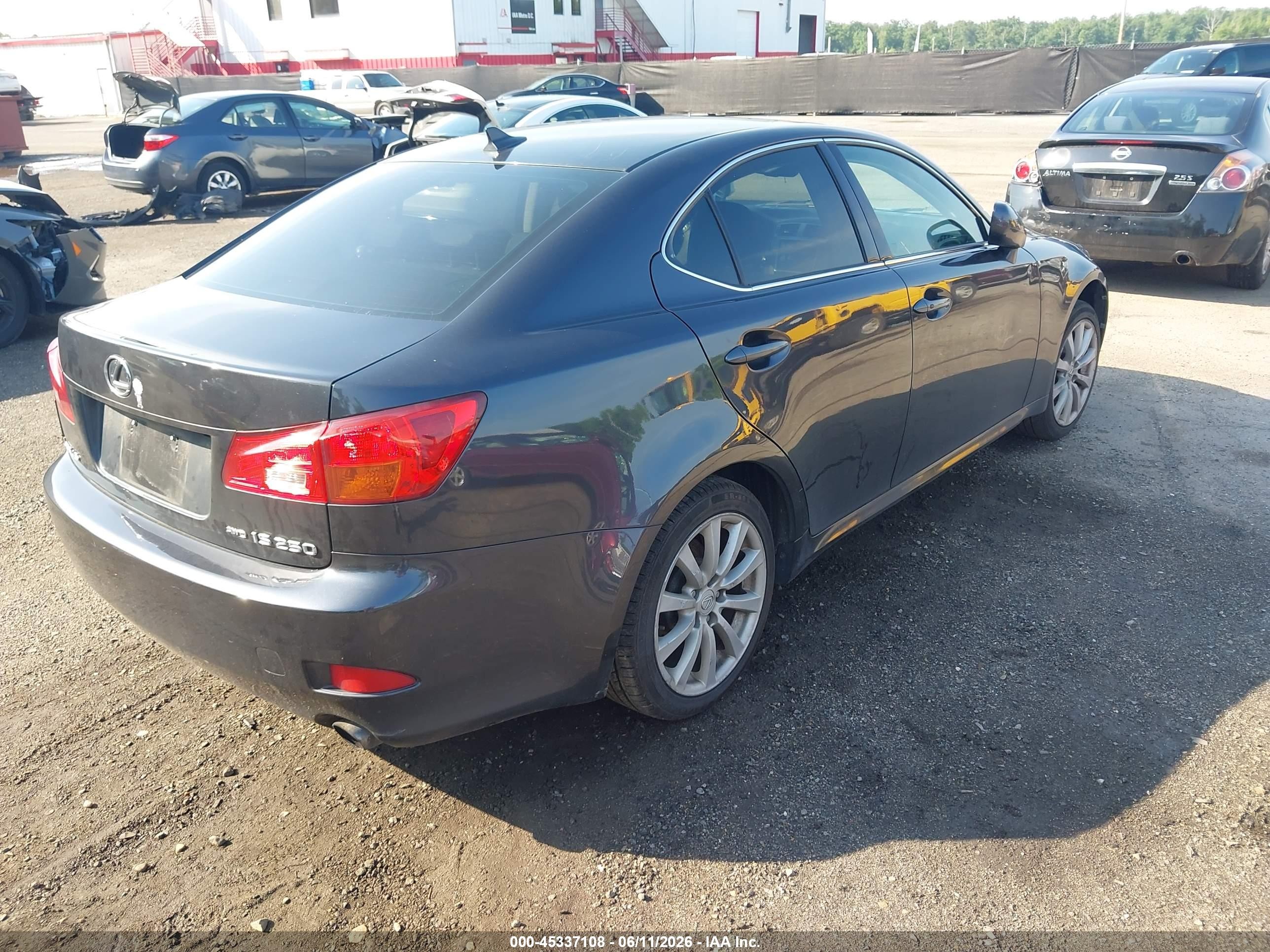 2007 Lexus Is 250 Black vin: JTHCK262872013071