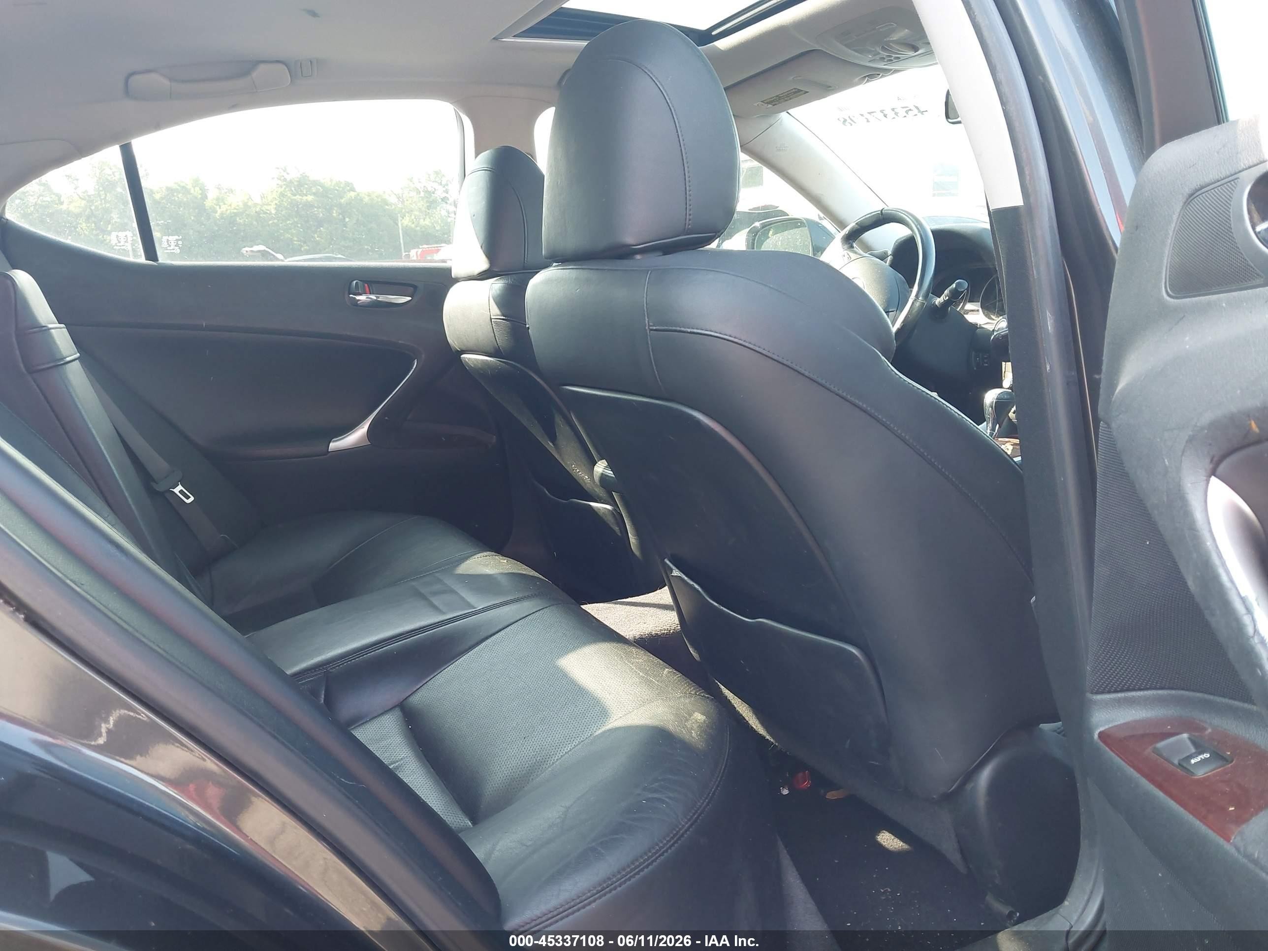 2007 Lexus Is 250 Black vin: JTHCK262872013071