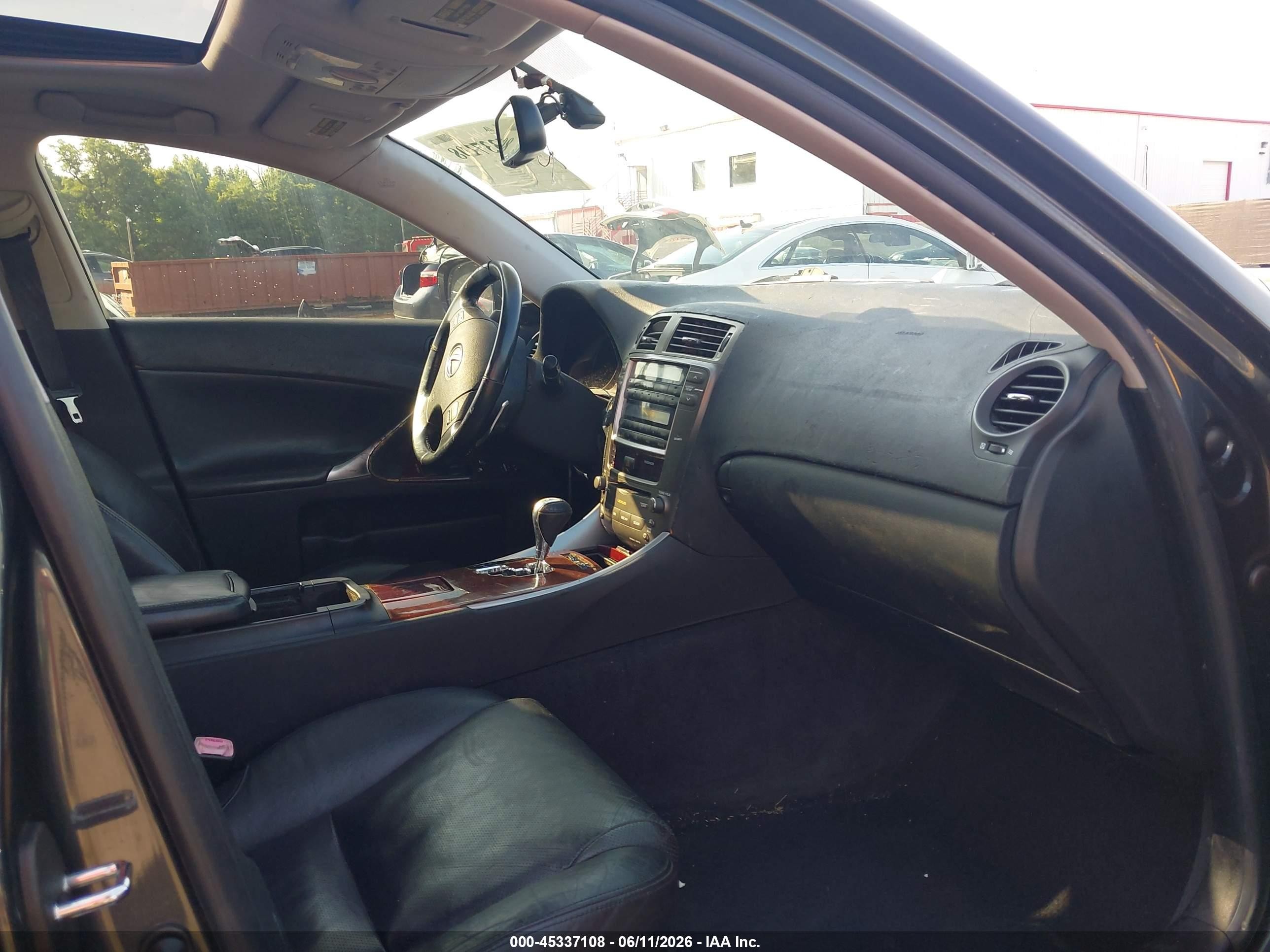 2007 Lexus Is 250 Black vin: JTHCK262872013071