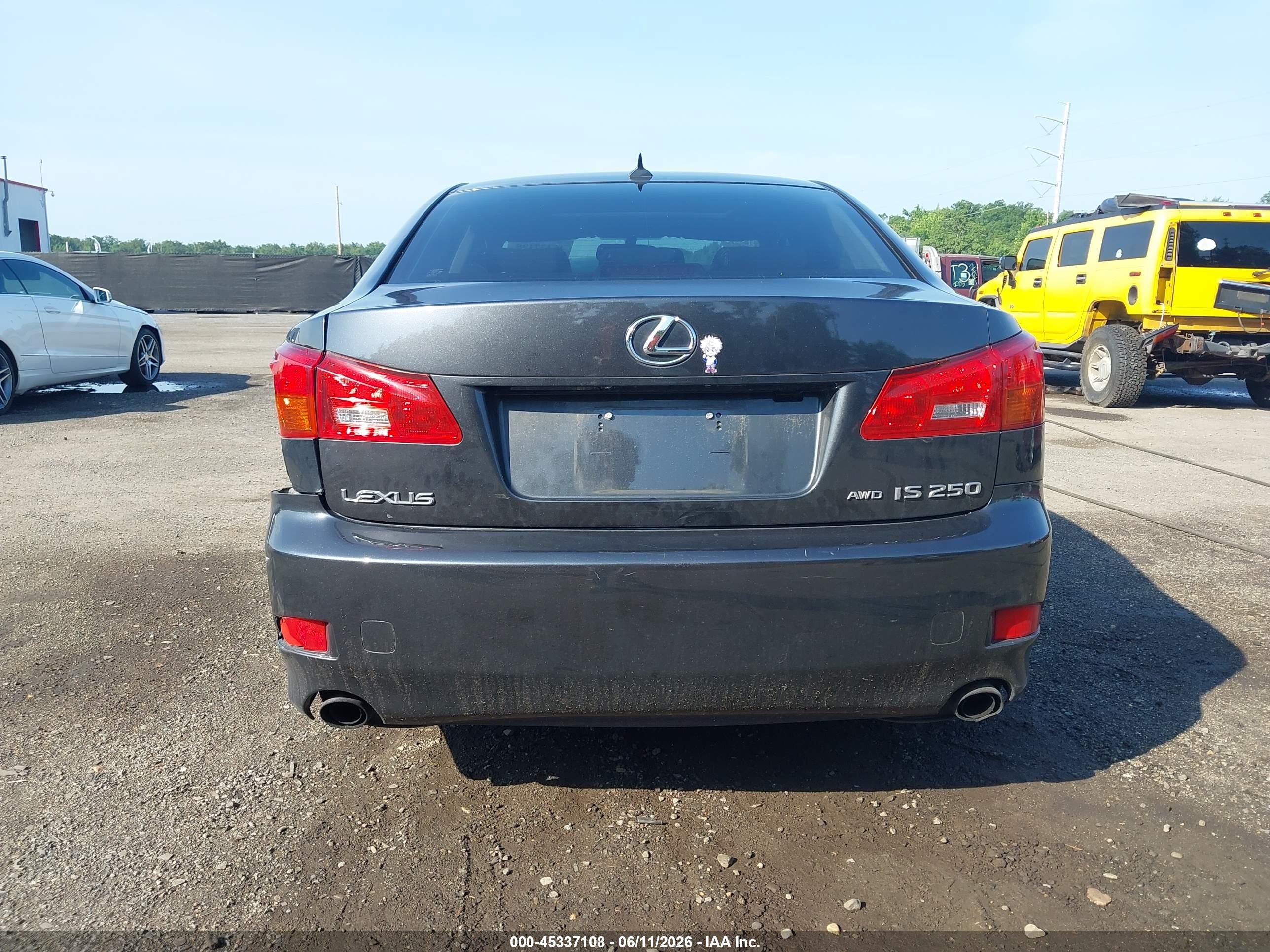 2007 Lexus Is 250 Black vin: JTHCK262872013071