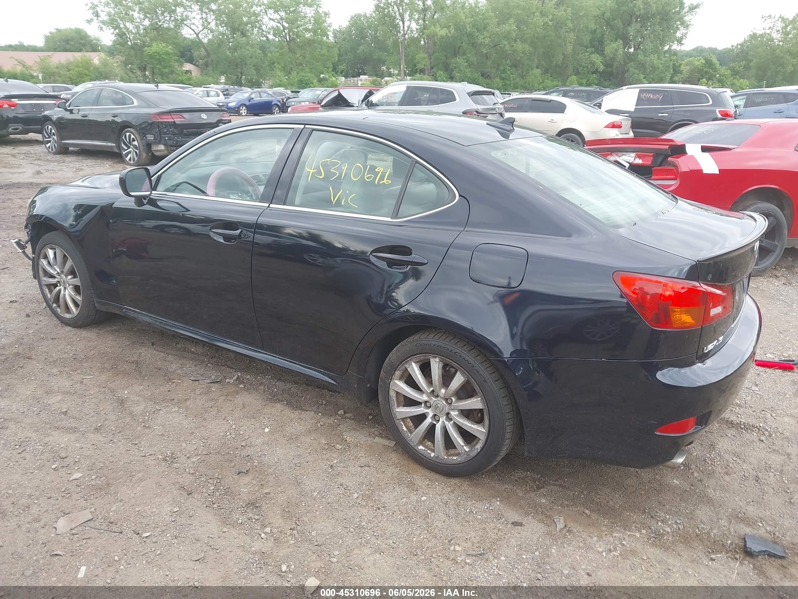 2007 Lexus Is 250   Black vin: JTHCK262875008113