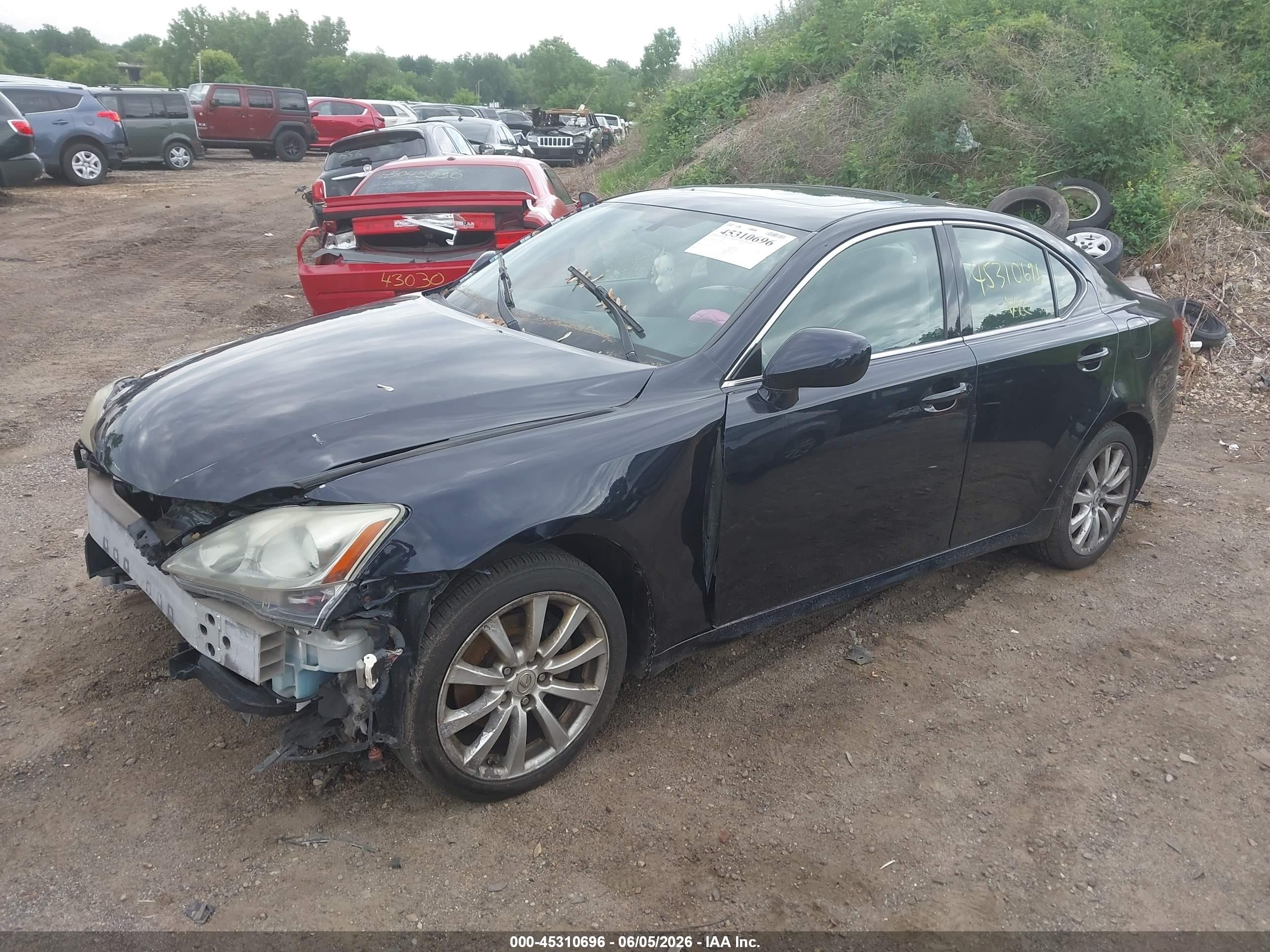 2007 Lexus Is 250   Black vin: JTHCK262875008113
