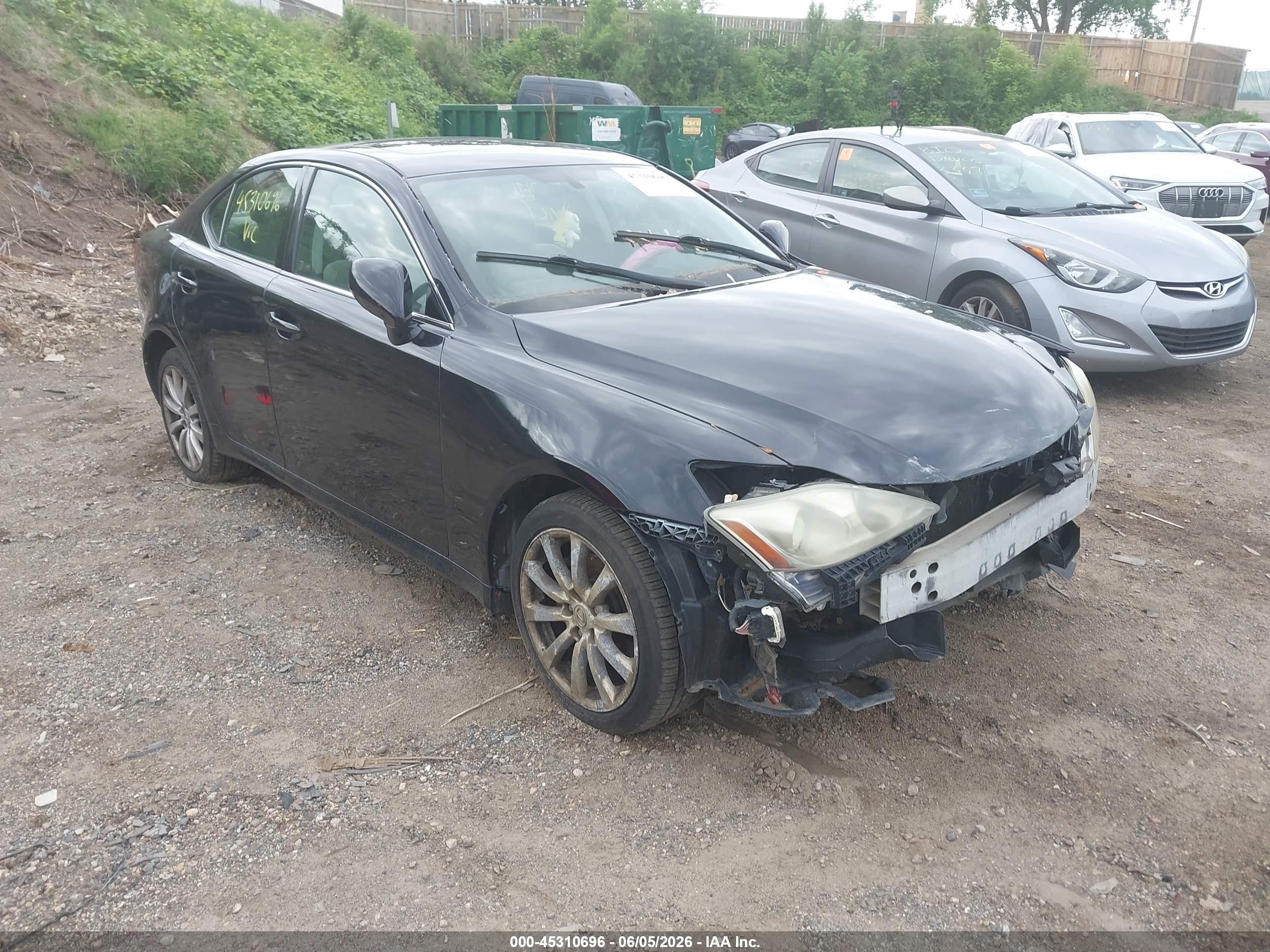 2007 Lexus Is 250   Black vin: JTHCK262875008113