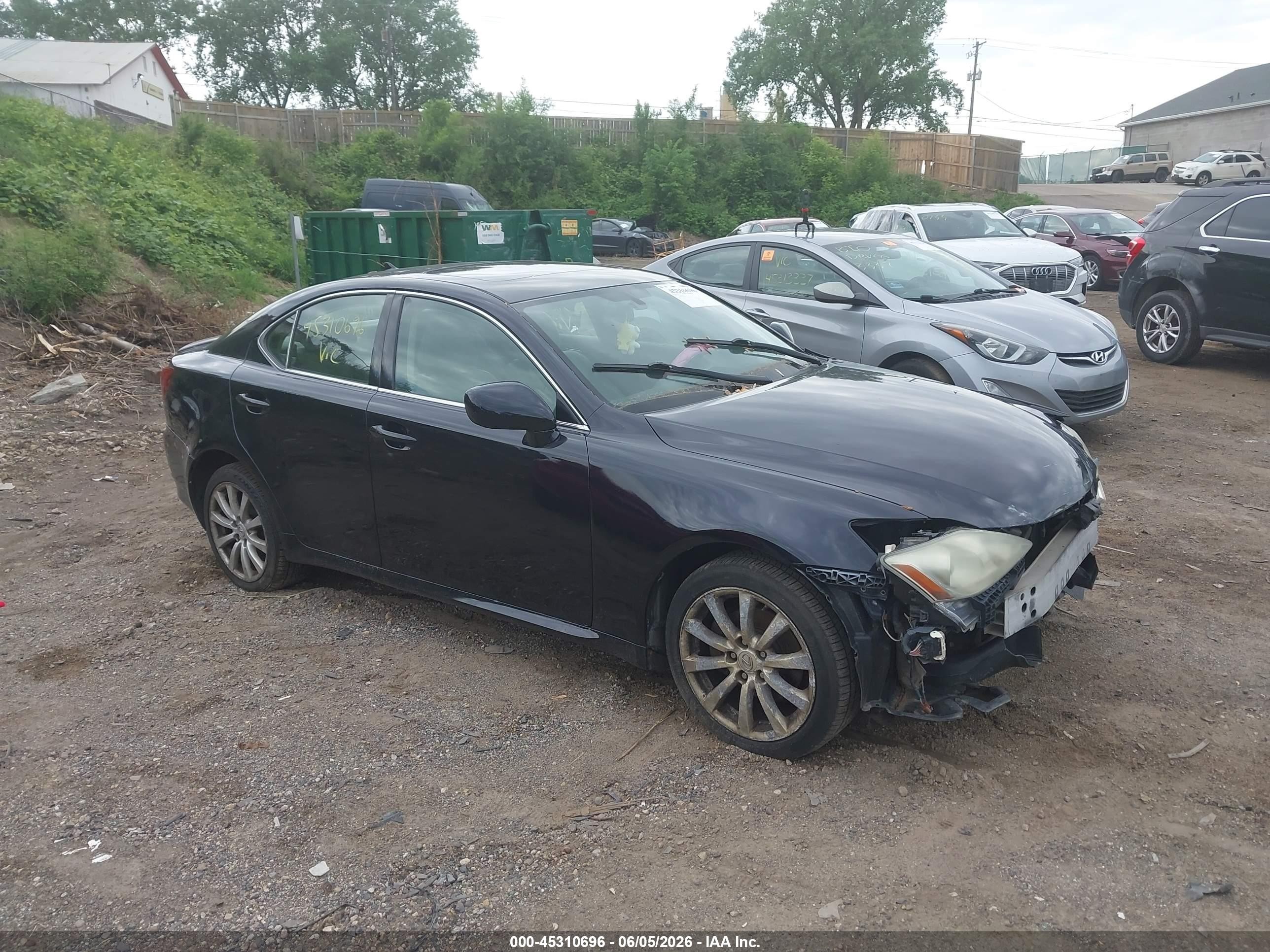 2007 Lexus Is 250   Black vin: JTHCK262875008113