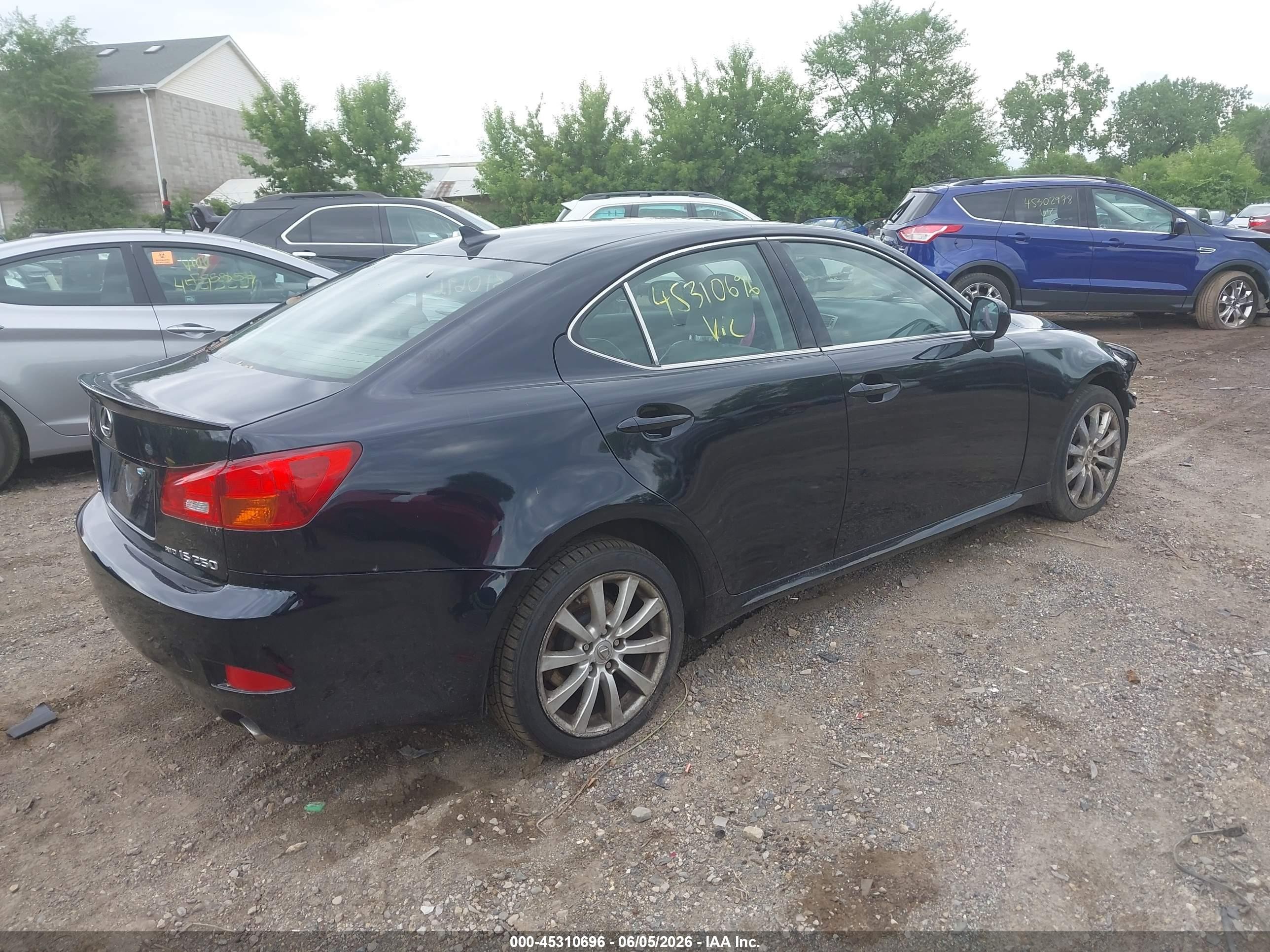 2007 Lexus Is 250   Black vin: JTHCK262875008113