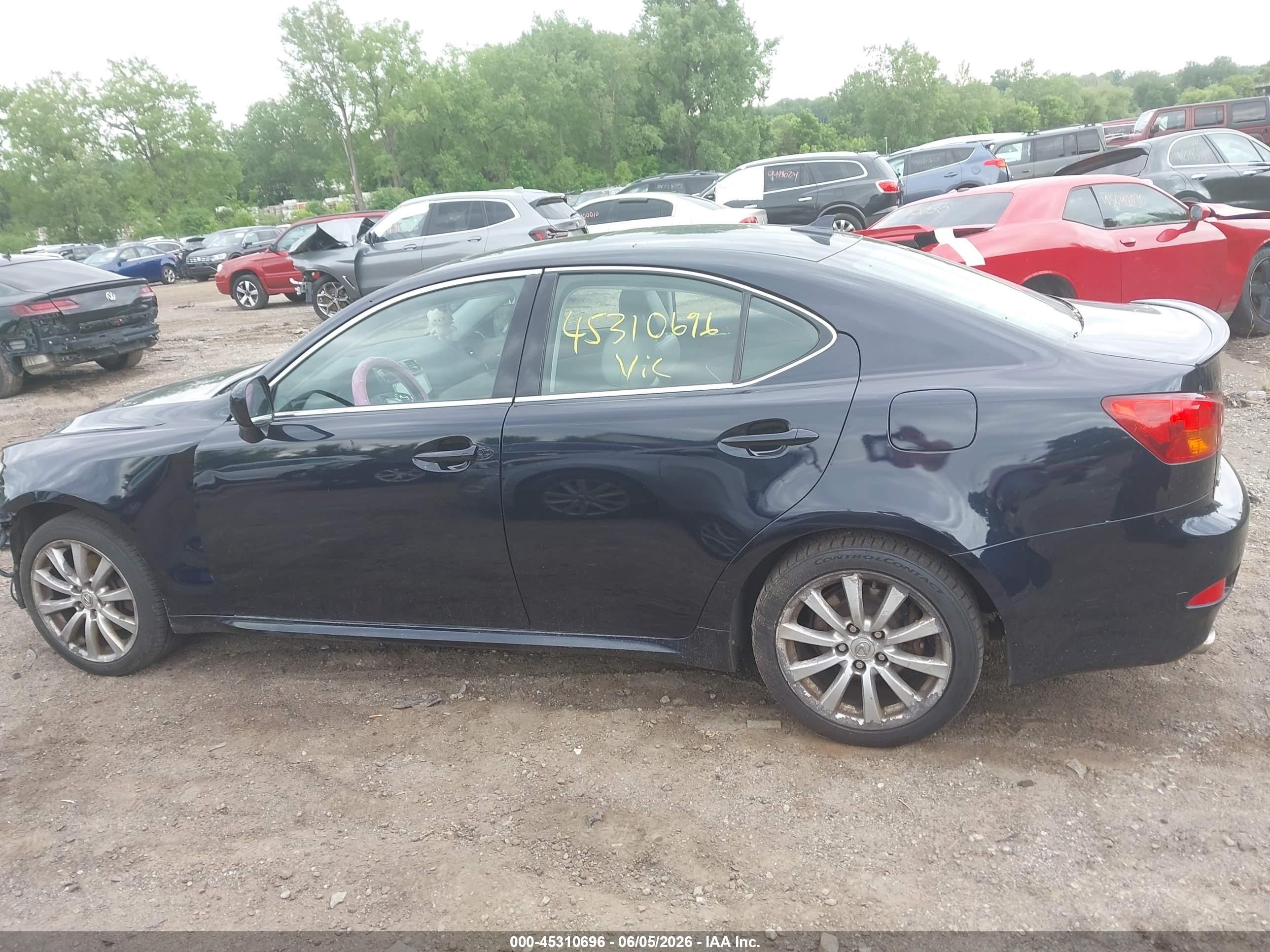2007 Lexus Is 250   Black vin: JTHCK262875008113