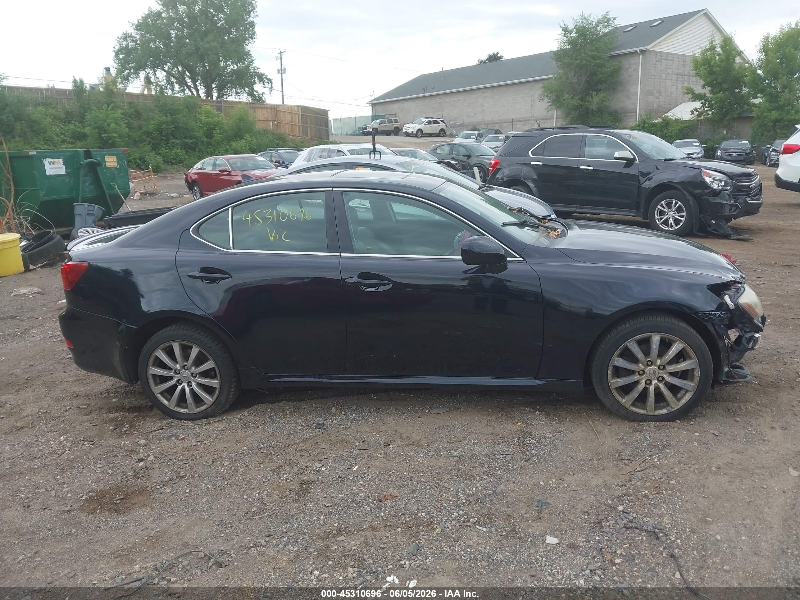 2007 Lexus Is 250   Black vin: JTHCK262875008113