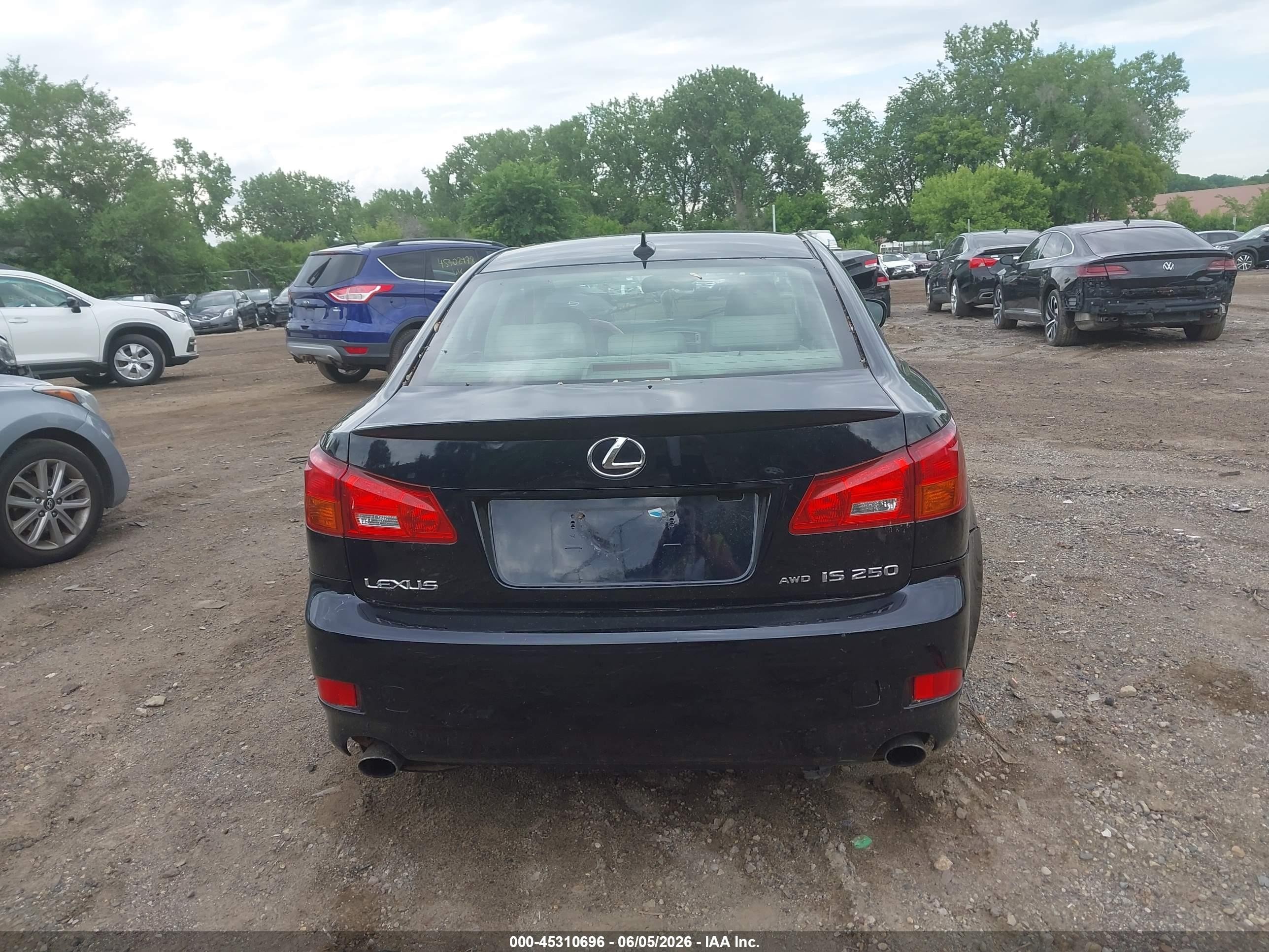 2007 Lexus Is 250   Black vin: JTHCK262875008113