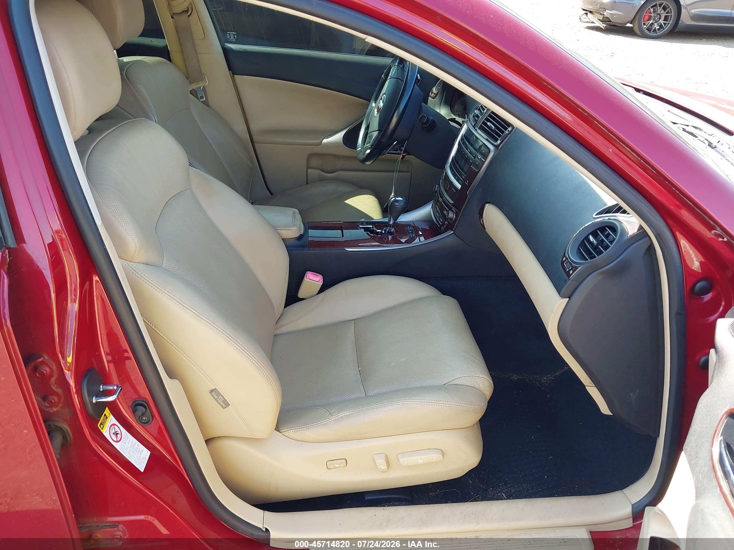2008 Lexus Is 250 Красный vin: JTHCK262882025917