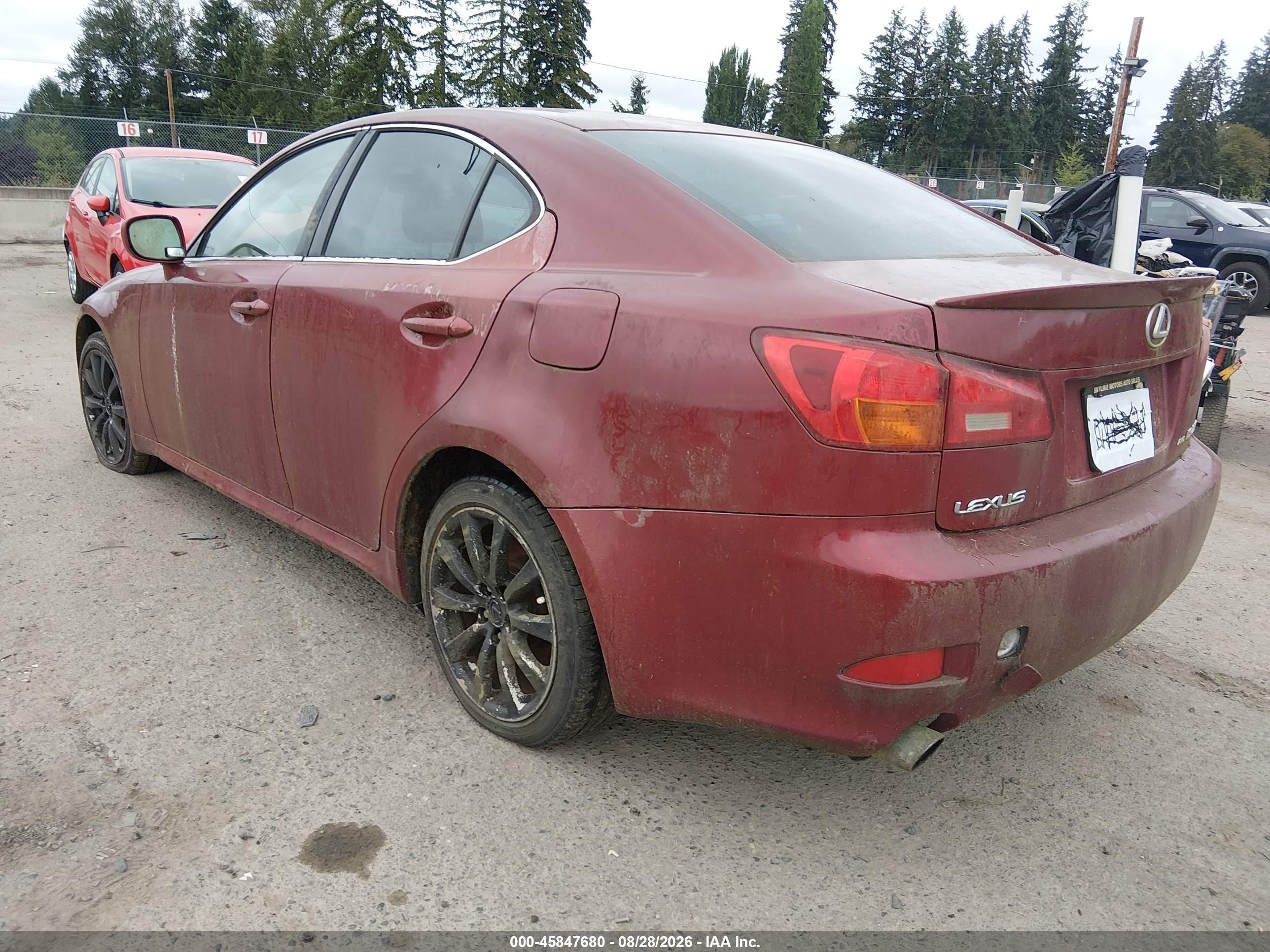 2006 Lexus Is 250   Red vin: JTHCK262962007200