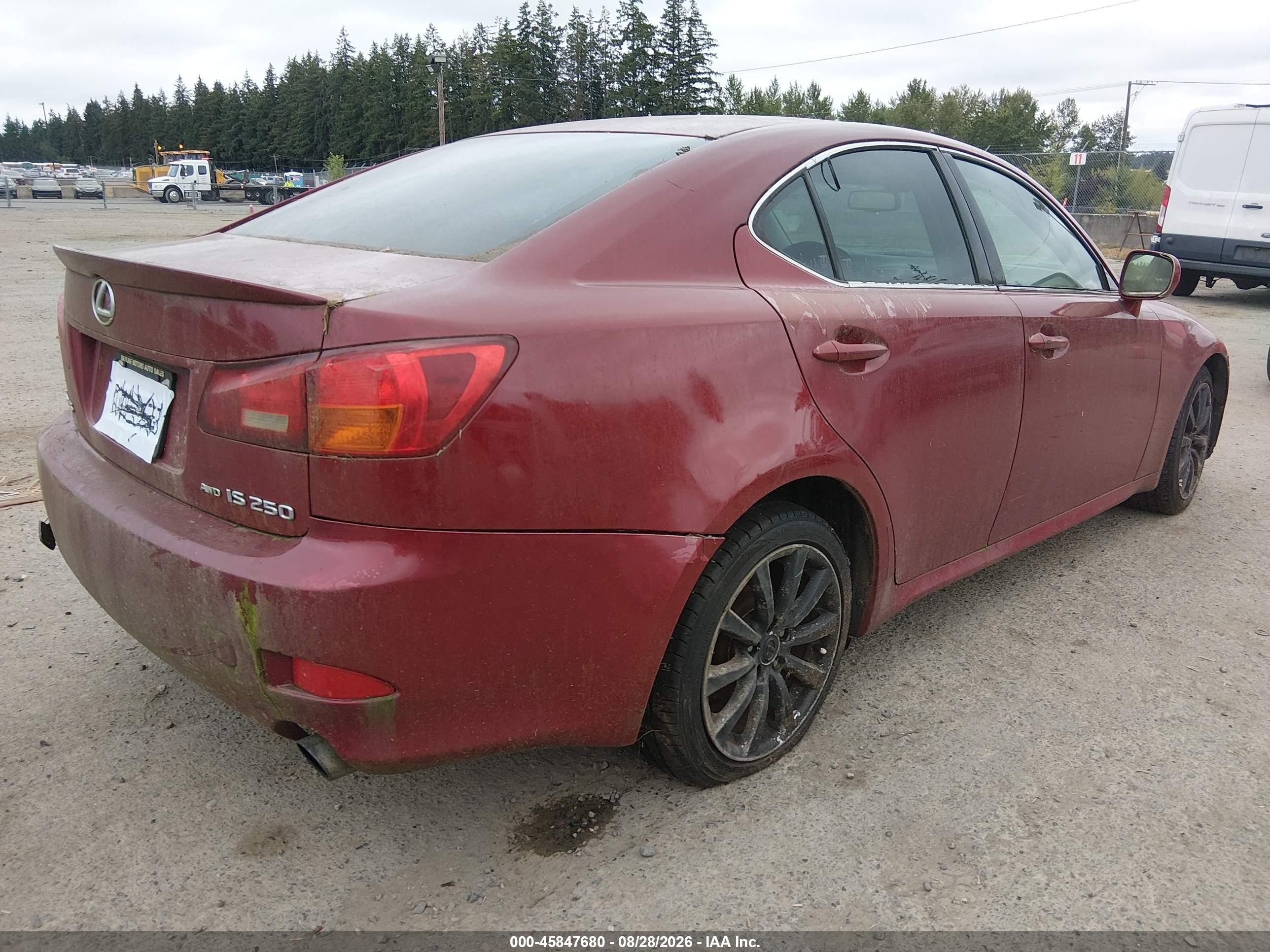 2006 Lexus Is 250   Red vin: JTHCK262962007200
