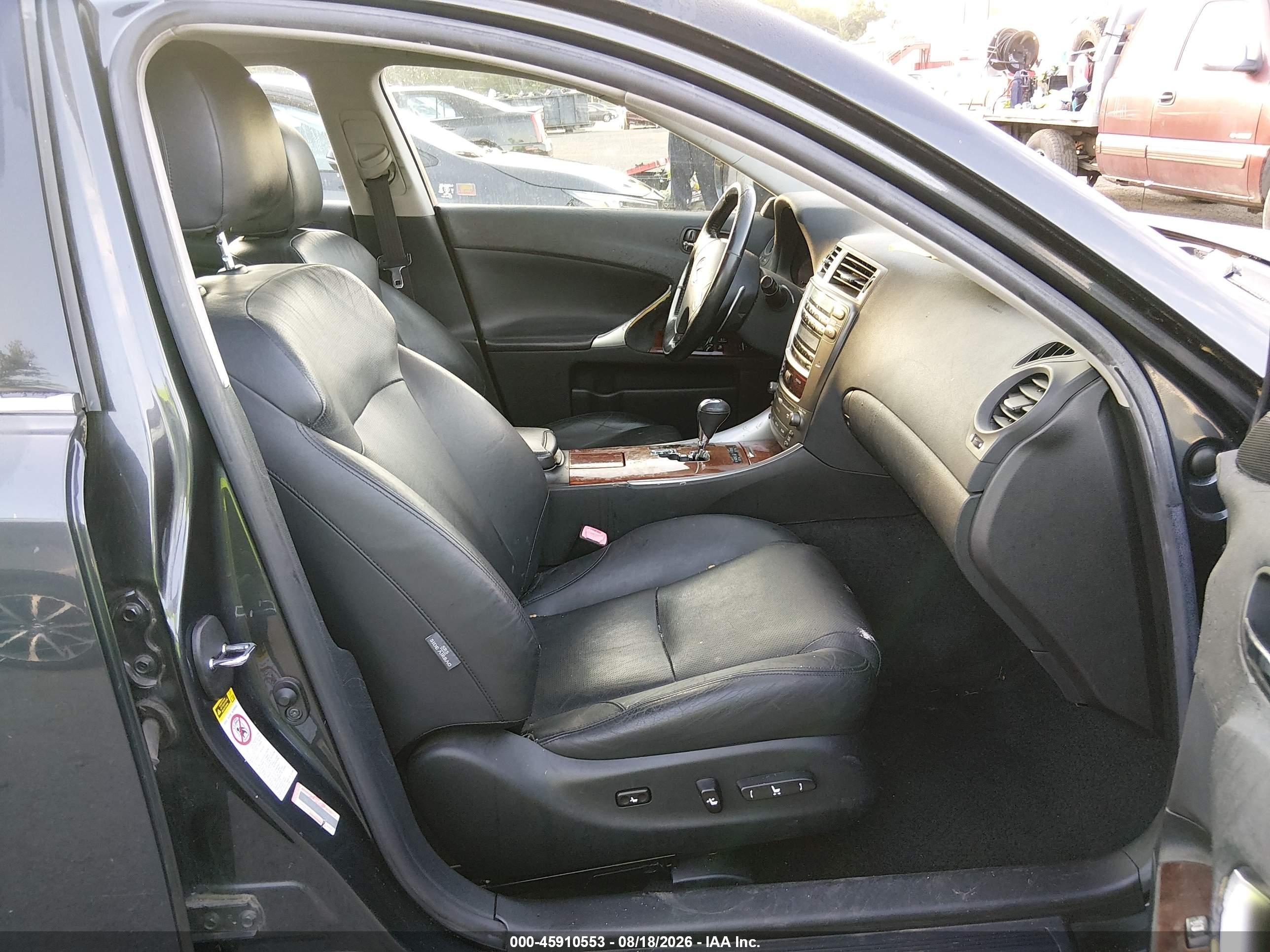 2007 Lexus Is 250   Black vin: JTHCK262972010485